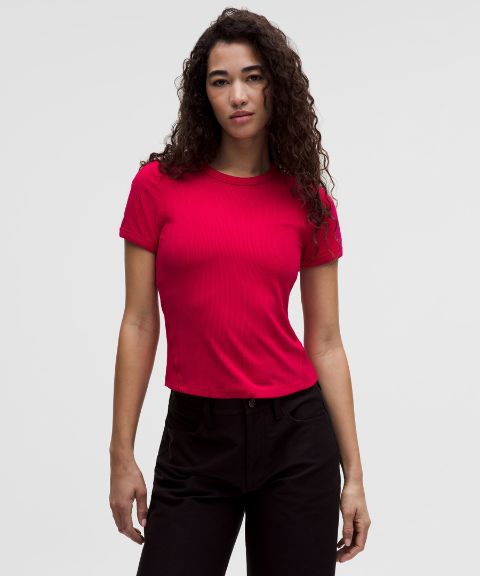 Lululemon Hold Tight Micro-Rib Straight-Hem T-Shirt