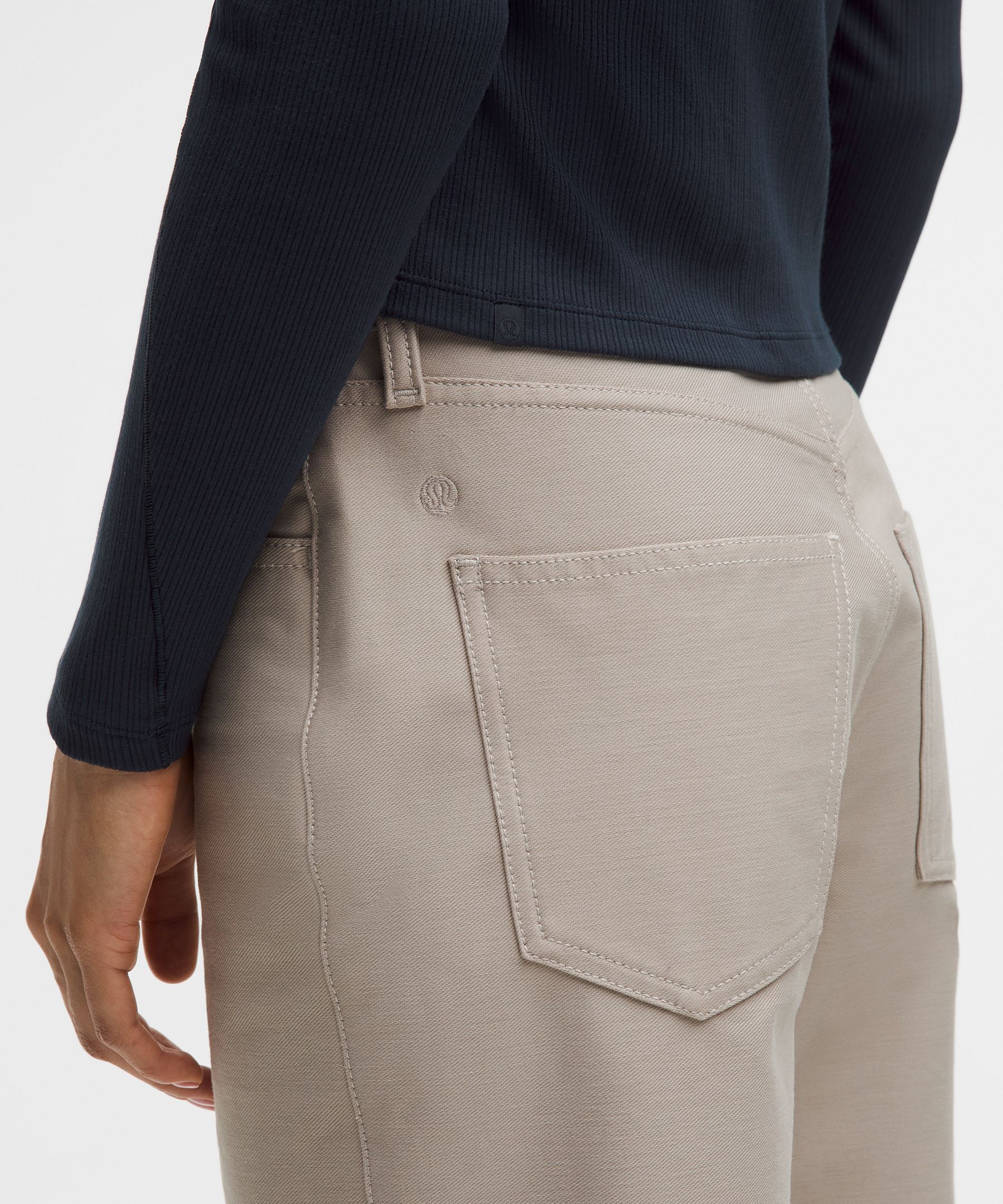 Hold Tight Micro-Rib V-Neck Long-Sleeve Shirt