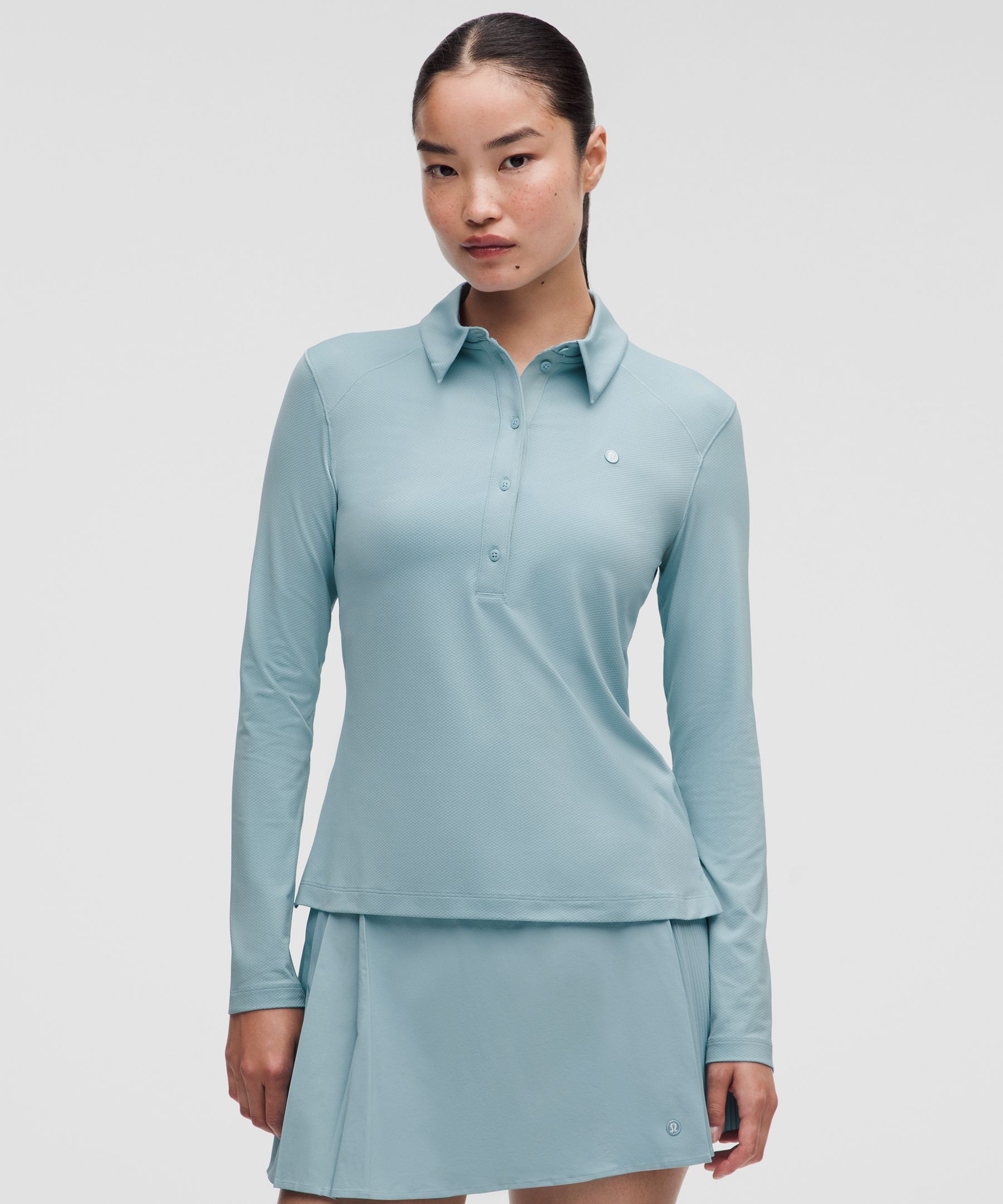 Quick-Dry Long-Sleeve Polo Shirt