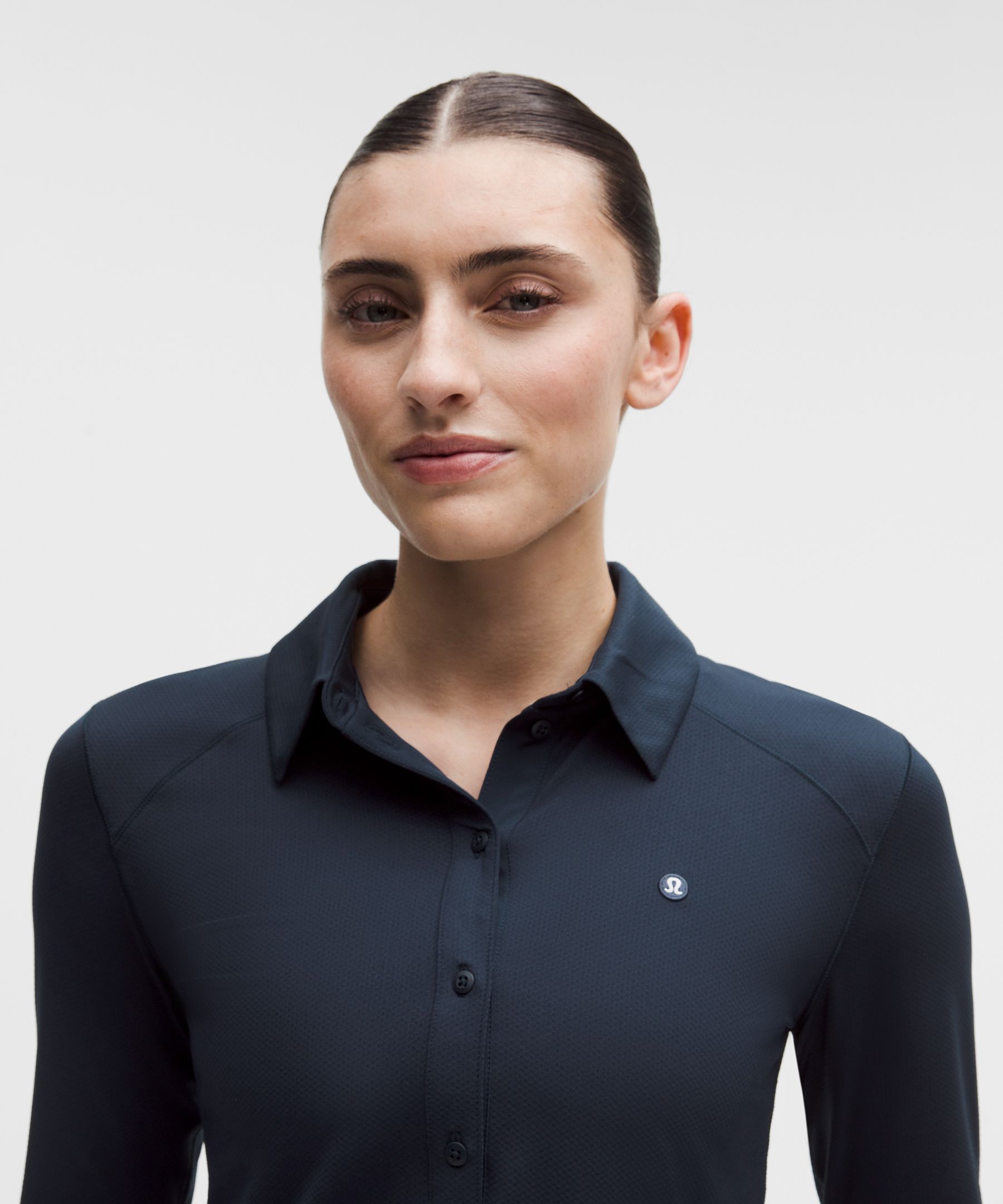 Polo manches longues &agrave; s&eacute;chage rapide *Ourlet droit