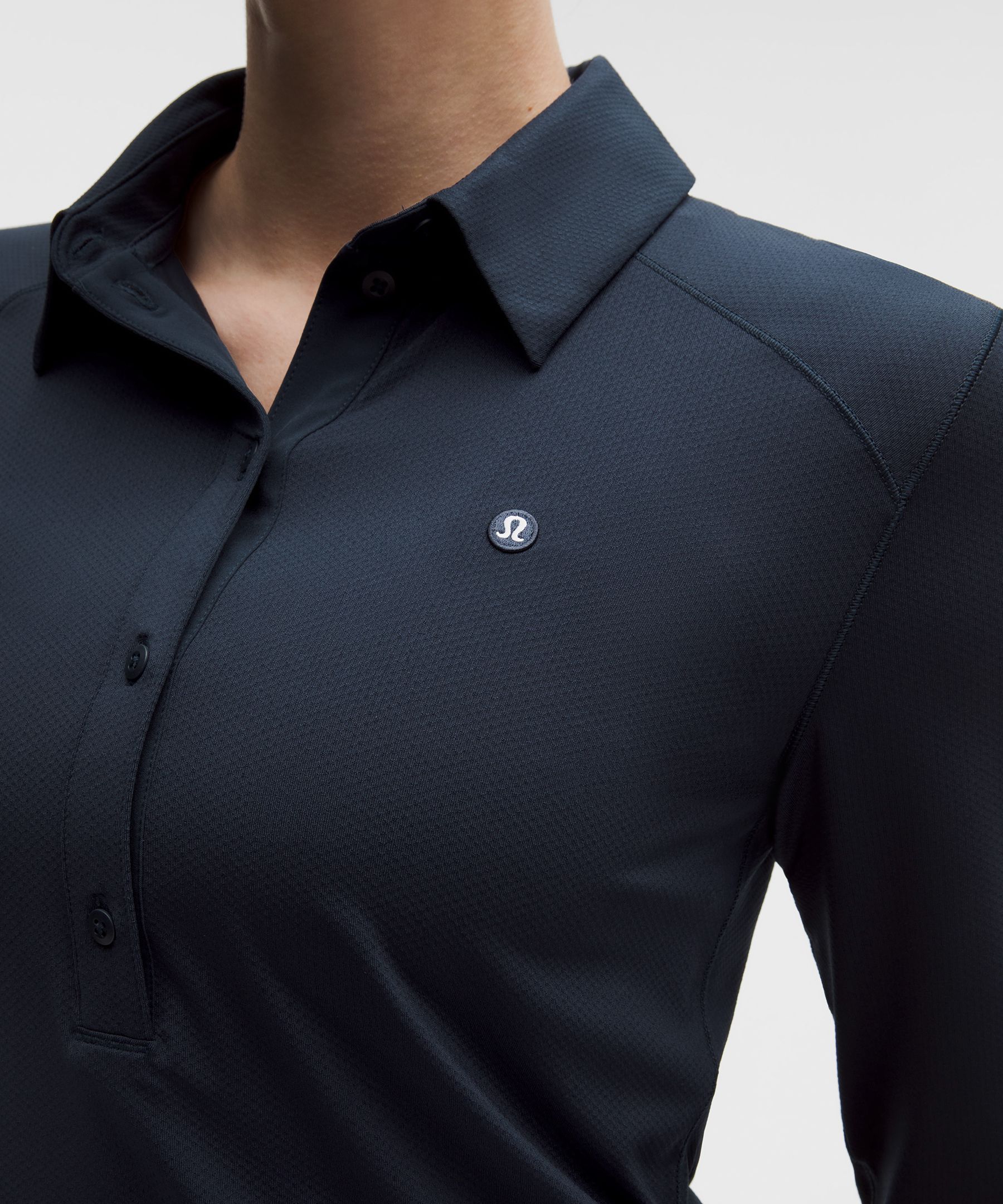 Polo manches longues &agrave; s&eacute;chage rapide *Ourlet droit