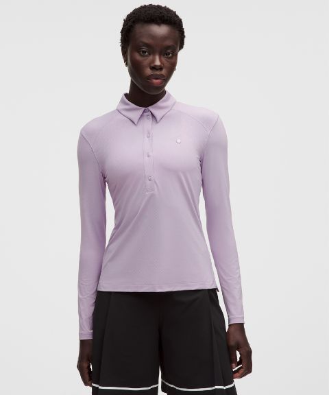 Lululemon Quick-Dry Long-Sleeve Polo Shirt *Straight Hem