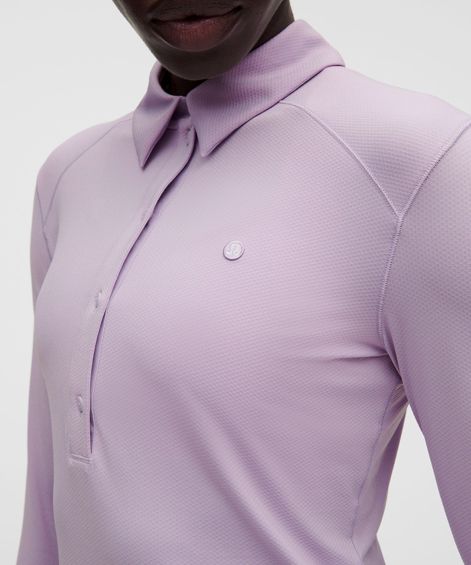 Lululemon Quick-Dry Long-Sleeve Polo Shirt *Straight Hem — фото 6