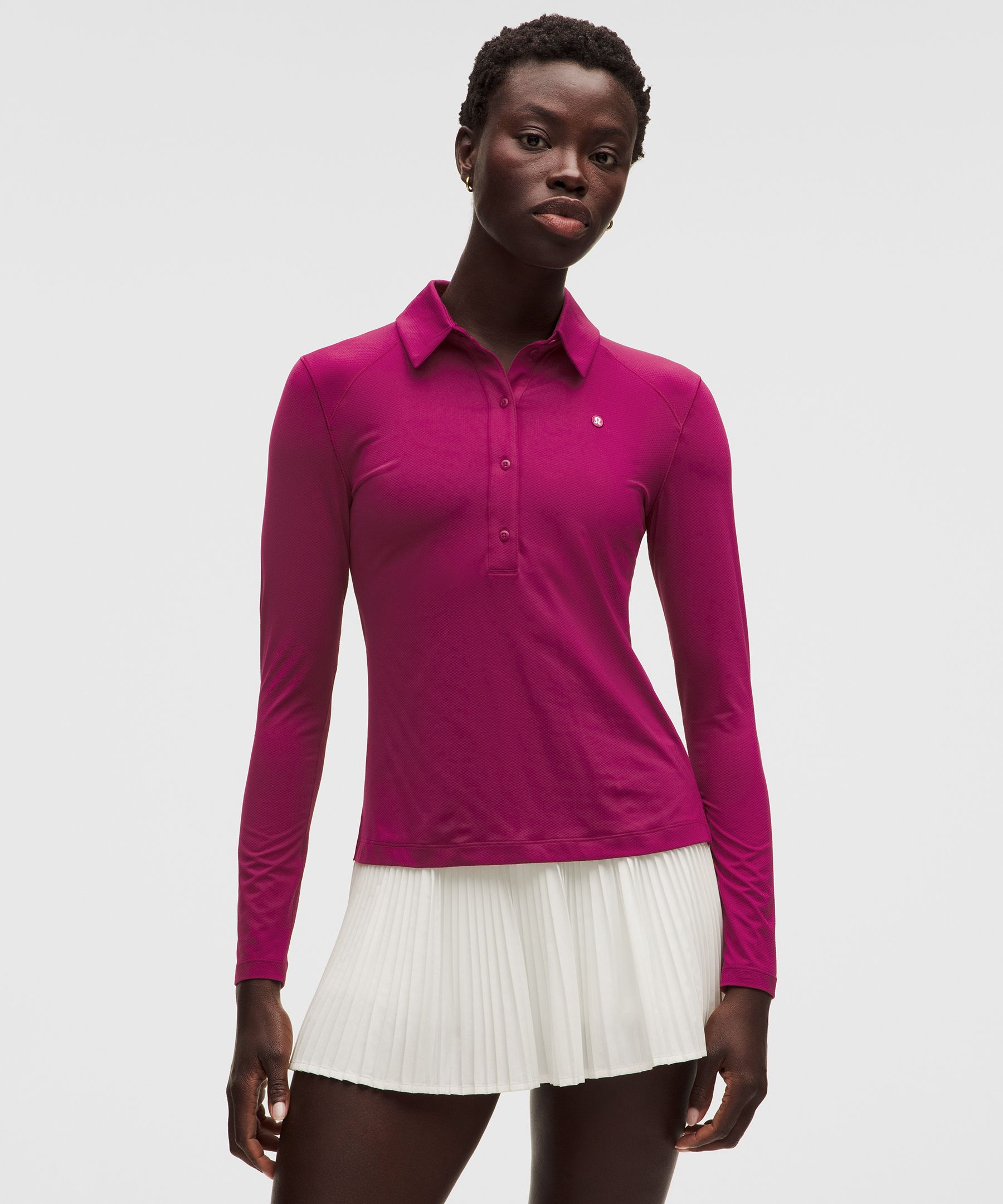 Quick-Dry Long-Sleeve Polo Shirt