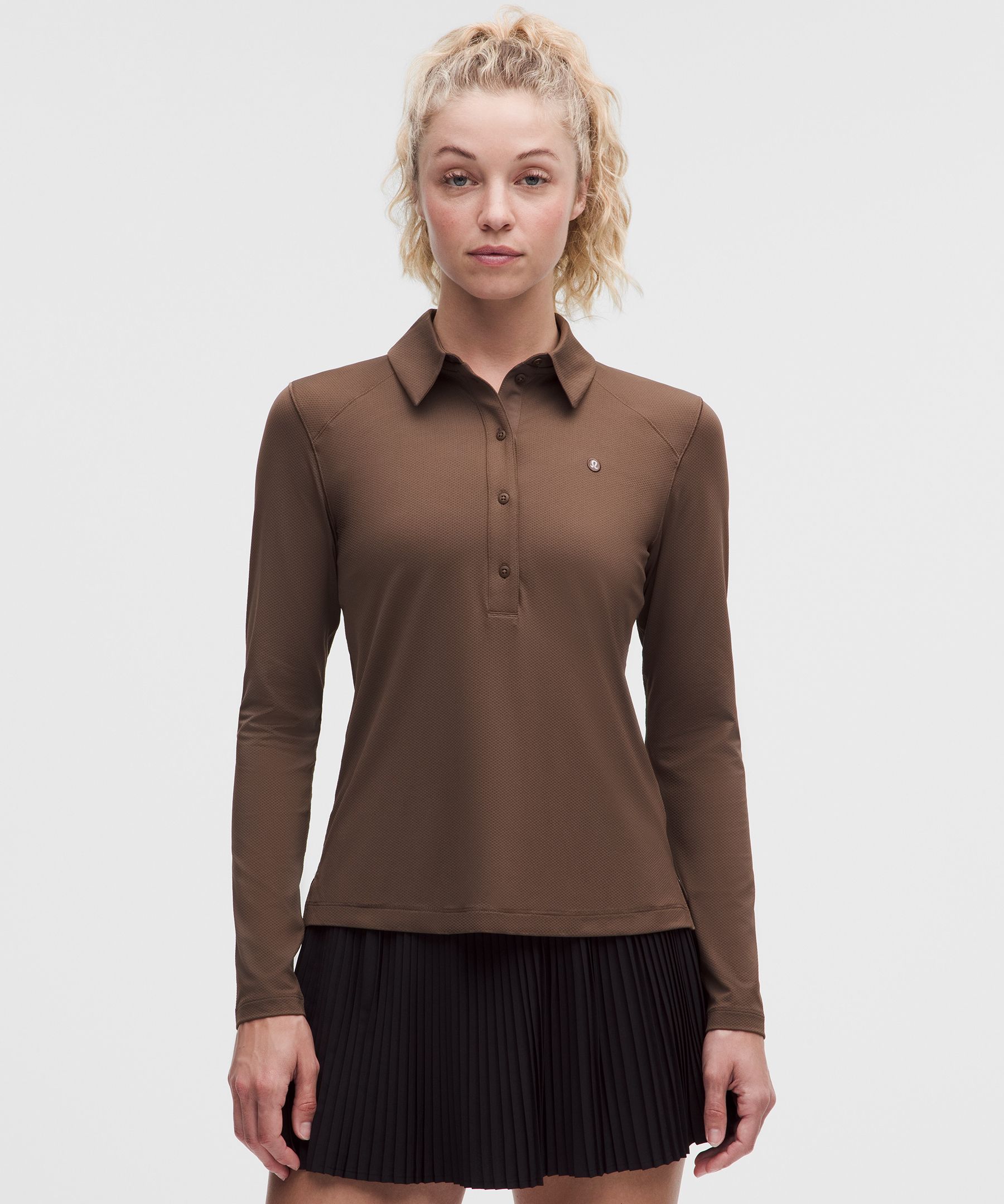Quick-Dry Long-Sleeve Polo Shirt