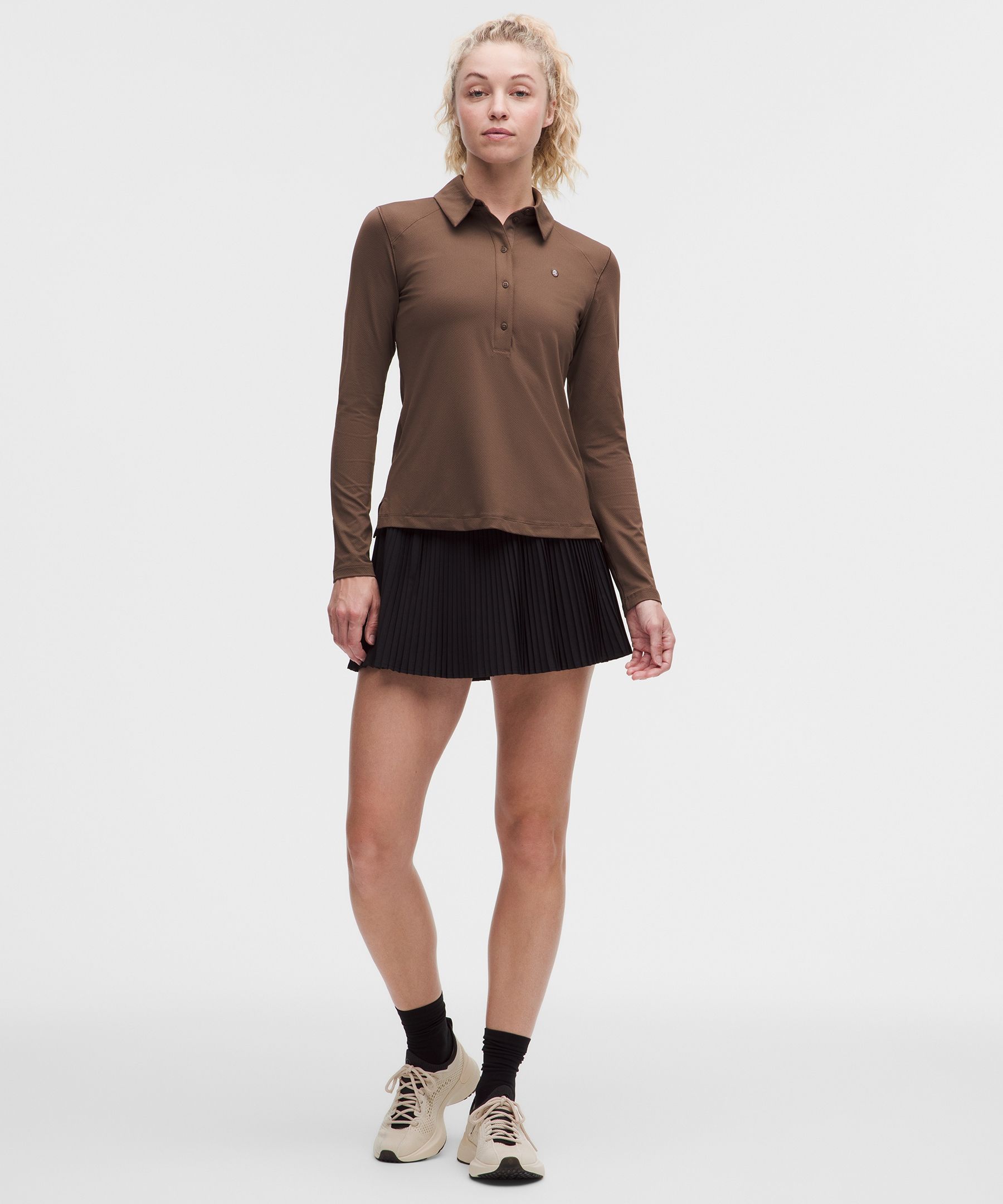 Quick-Dry Long-Sleeve Polo Shirt