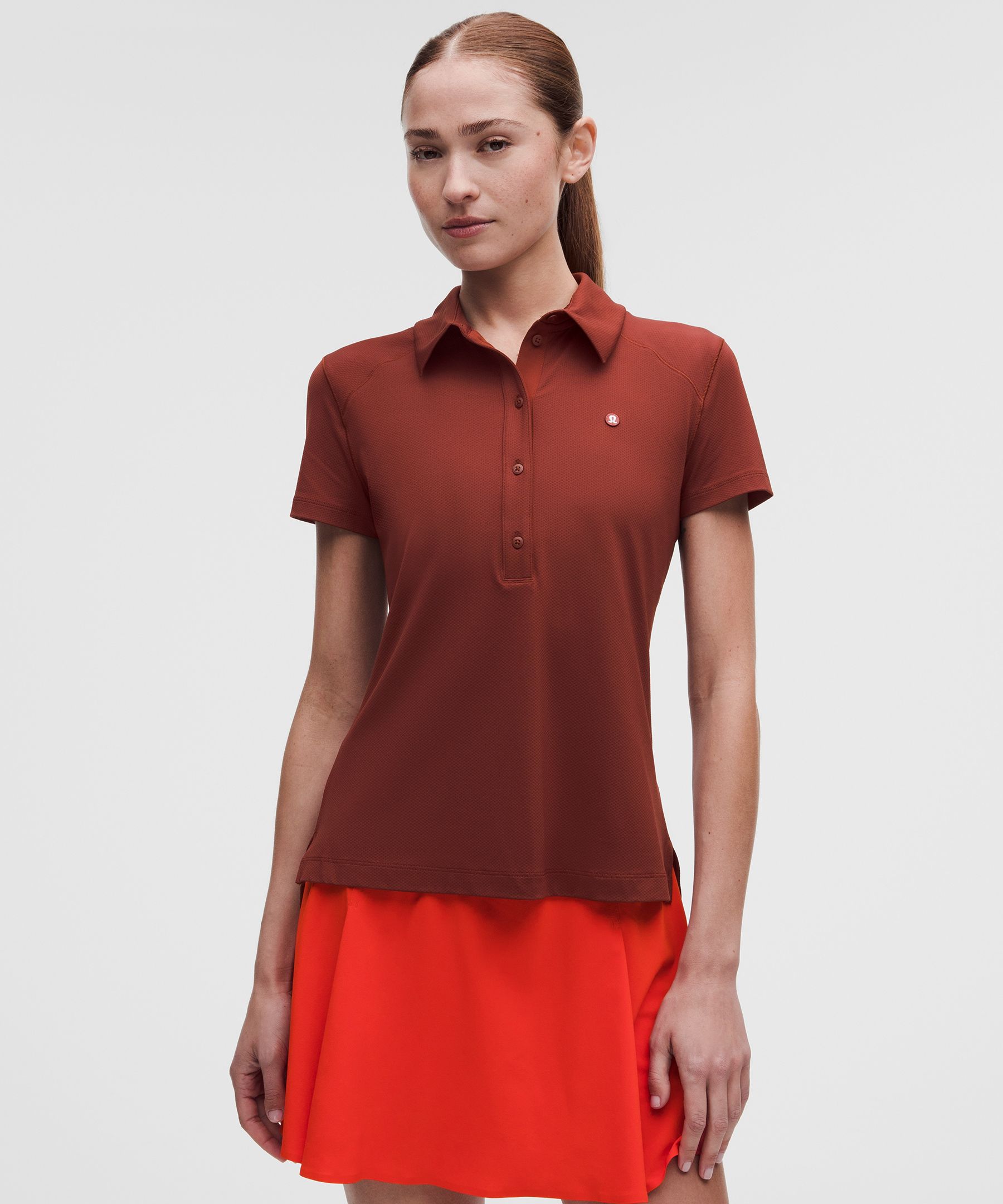 Quick-Dry Short-Sleeve Polo Shirt Straight Hem *Logo