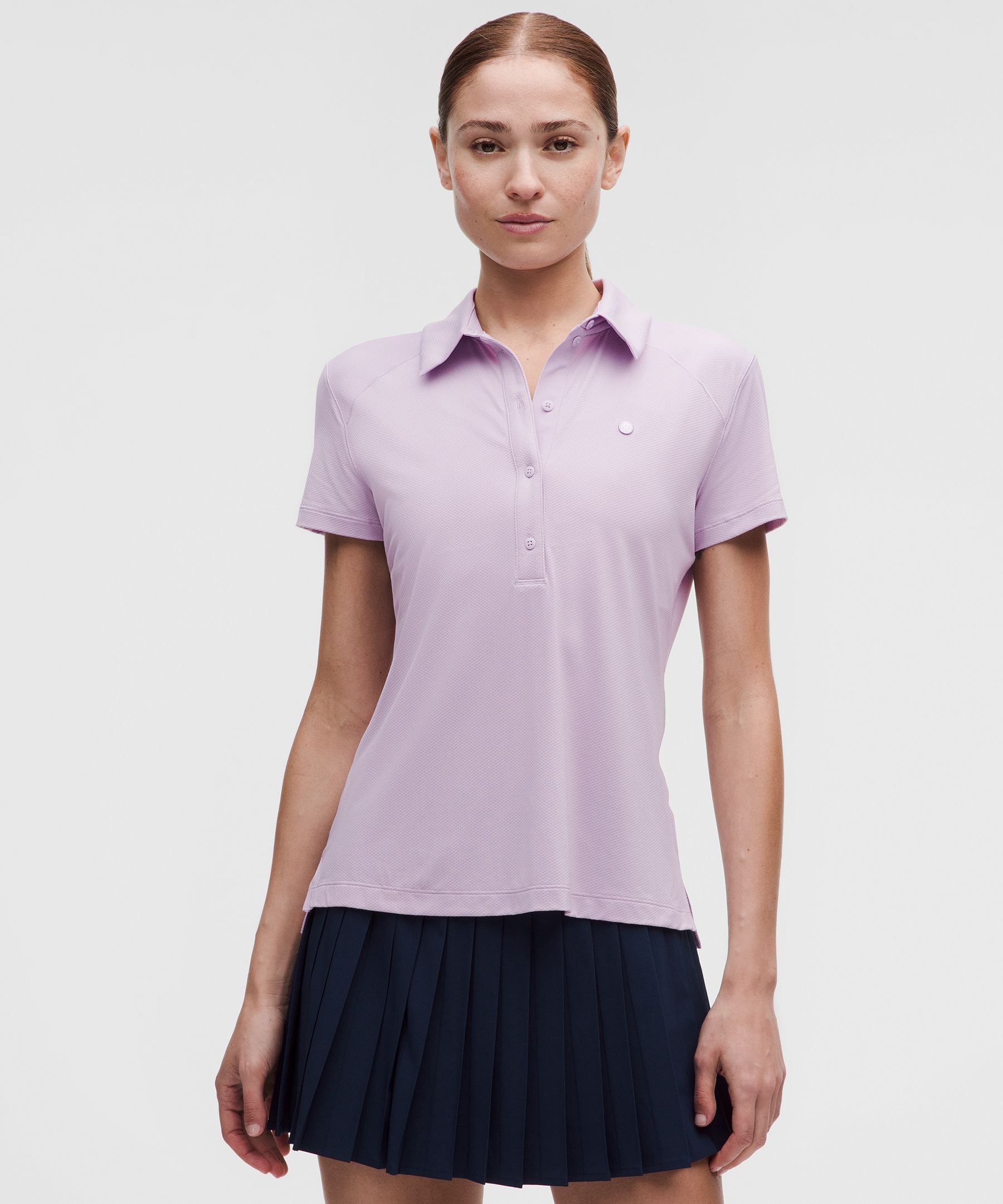 Quick-Dry Short-Sleeve Polo Shirt Straight Hem *Logo