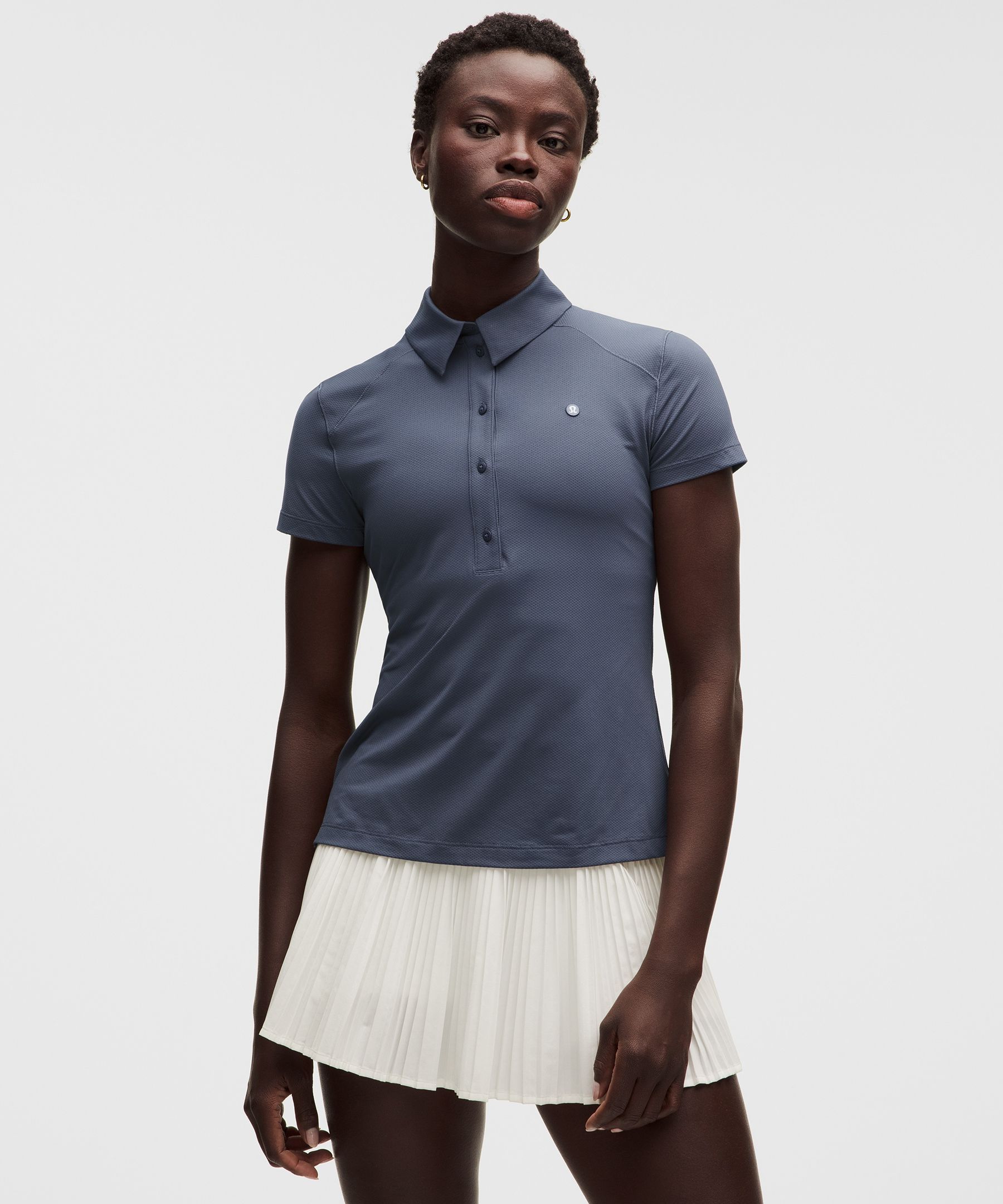 Quick-Dry Short-Sleeve Polo Shirt Straight Hem
