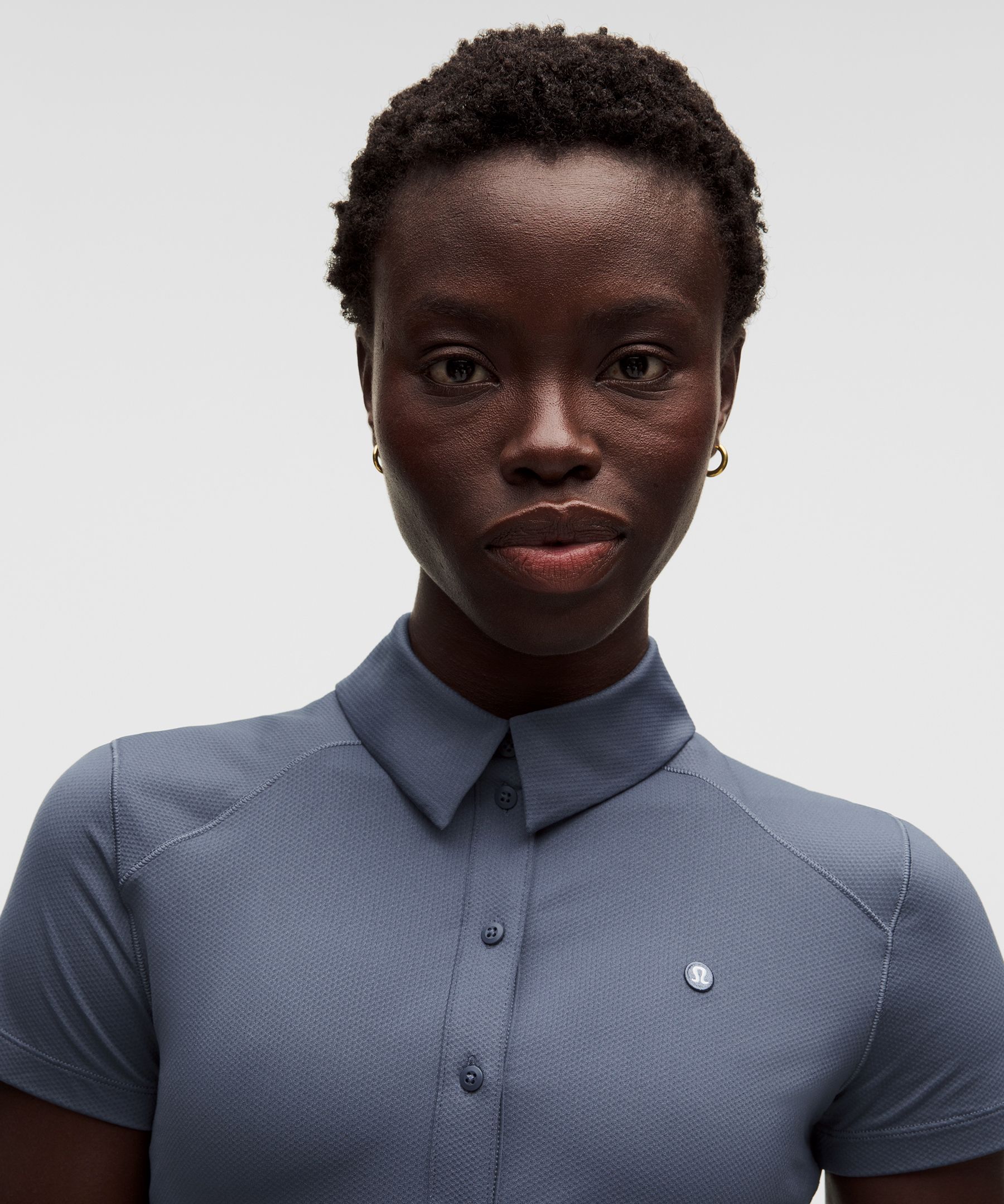 Quick-Dry Short-Sleeve Polo Shirt Straight Hem