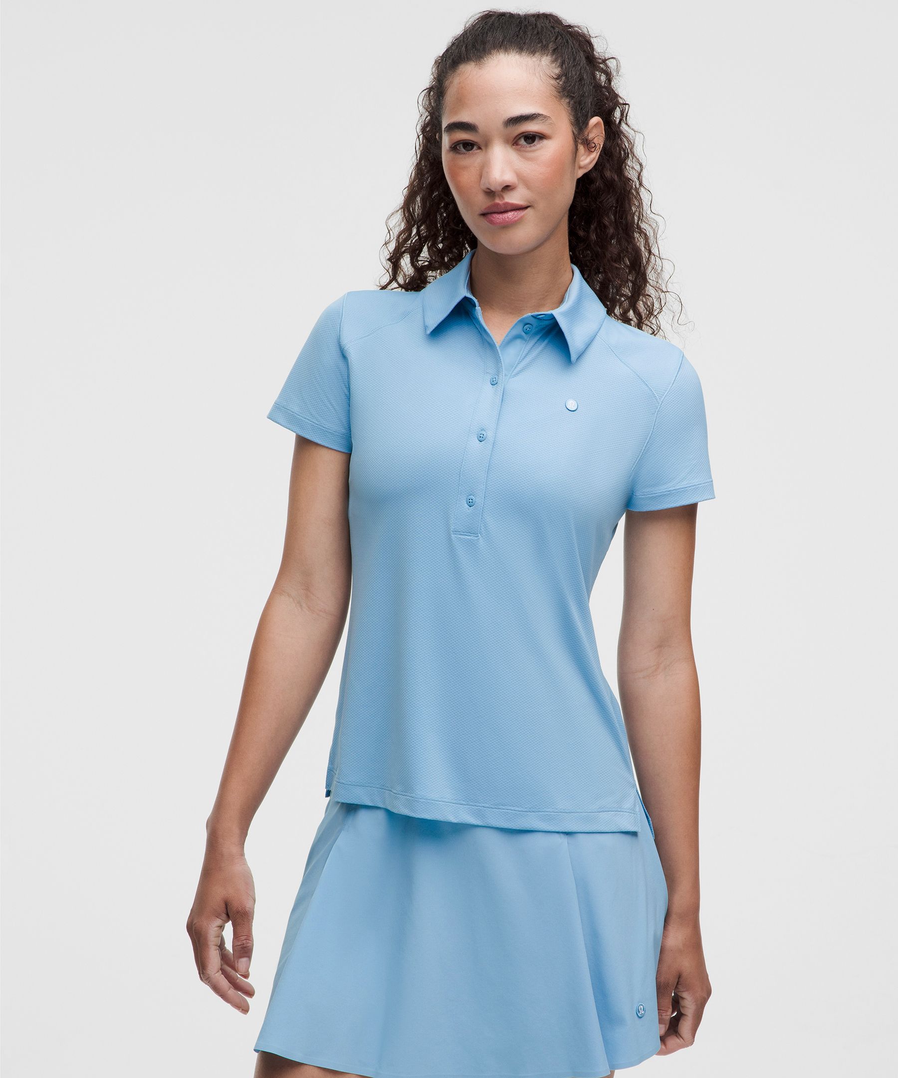 Quick-Dry Short-Sleeve Polo Shirt Straight Hem *Logo