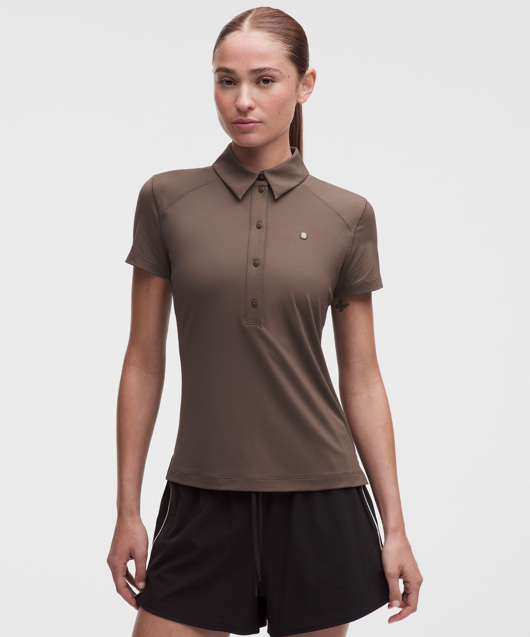 Quick-Dry Short-Sleeve Polo Shirt Straight Hem