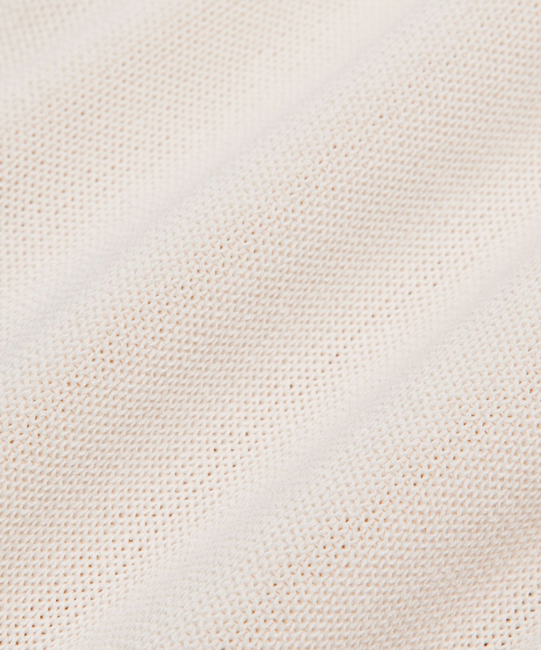 Structured Knit Half-Zip Short-Sleeve Shirt