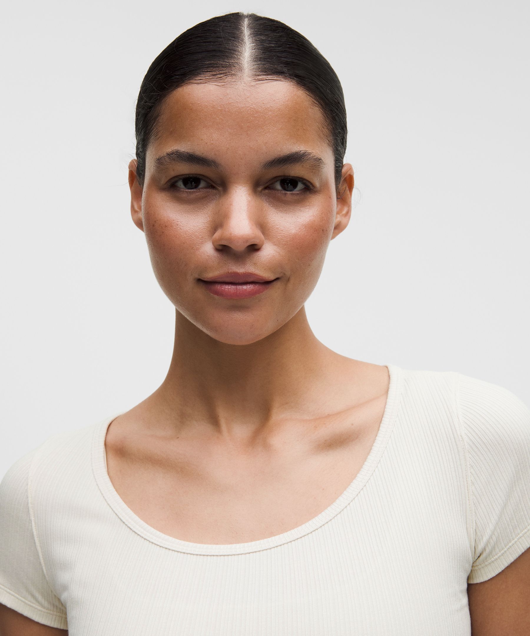 Hold Tight Micro-Rib Cross-Back T-Shirt