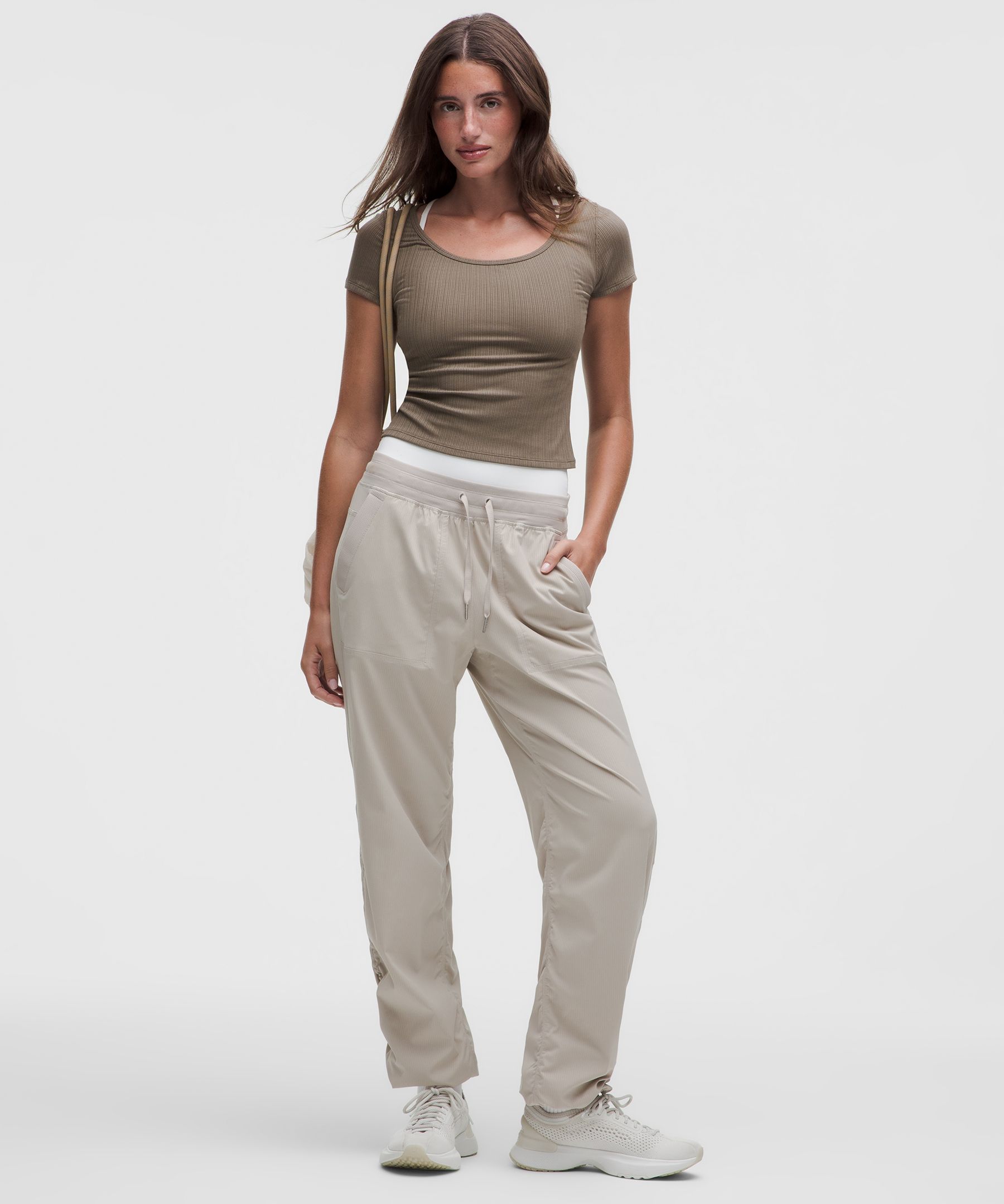 Hold Tight Micro-Rib Cross-Back T-Shirt