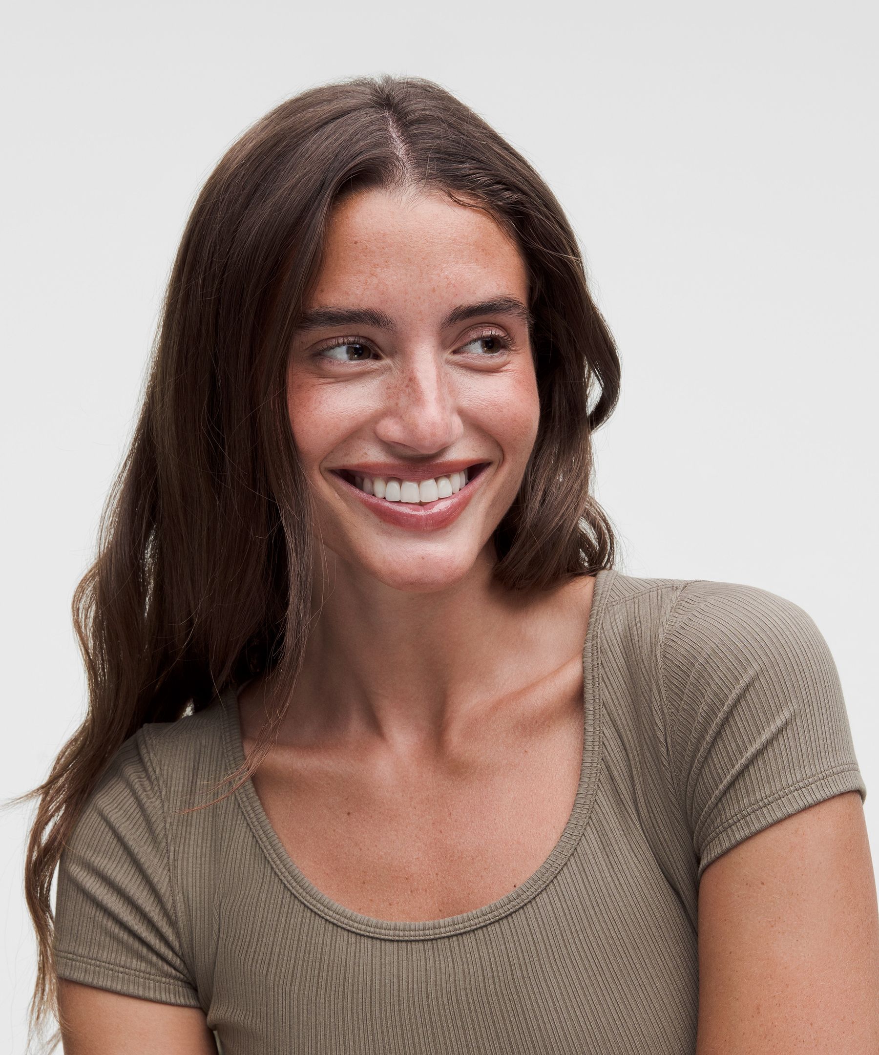 Hold Tight Micro-Rib Cross-Back T-Shirt