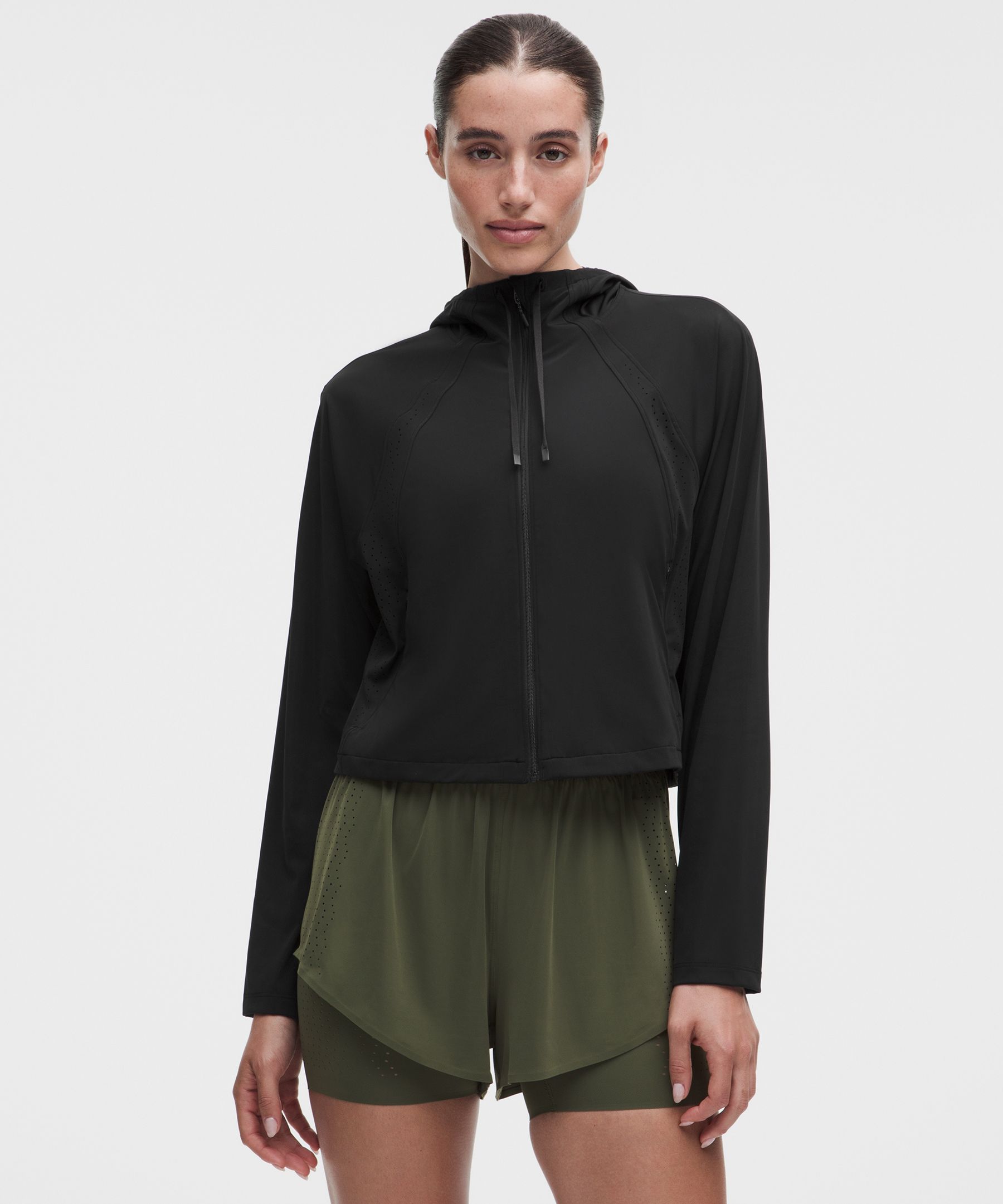 Manteau de course perforé lisse