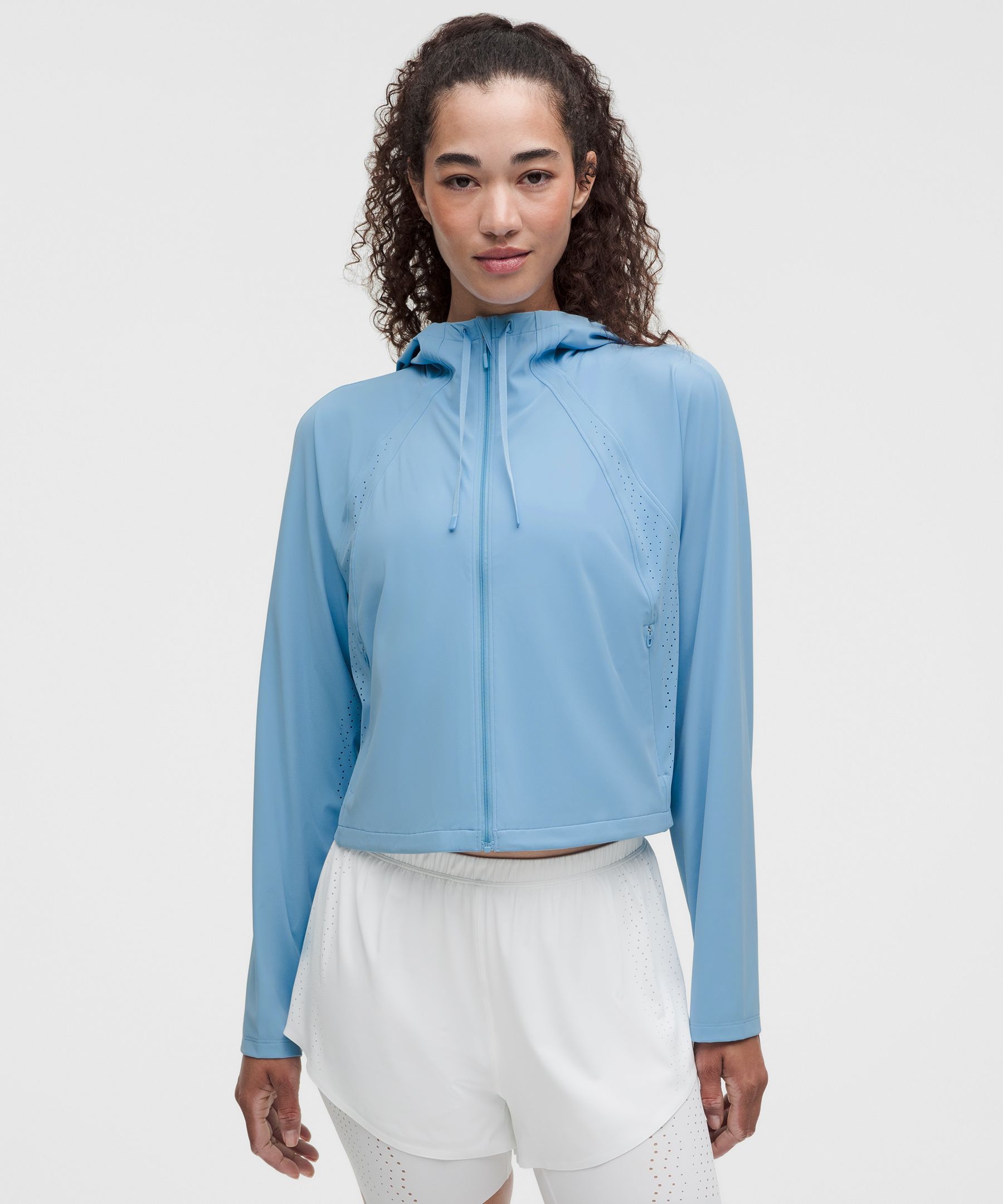 Sleek Perforated Running Jacket