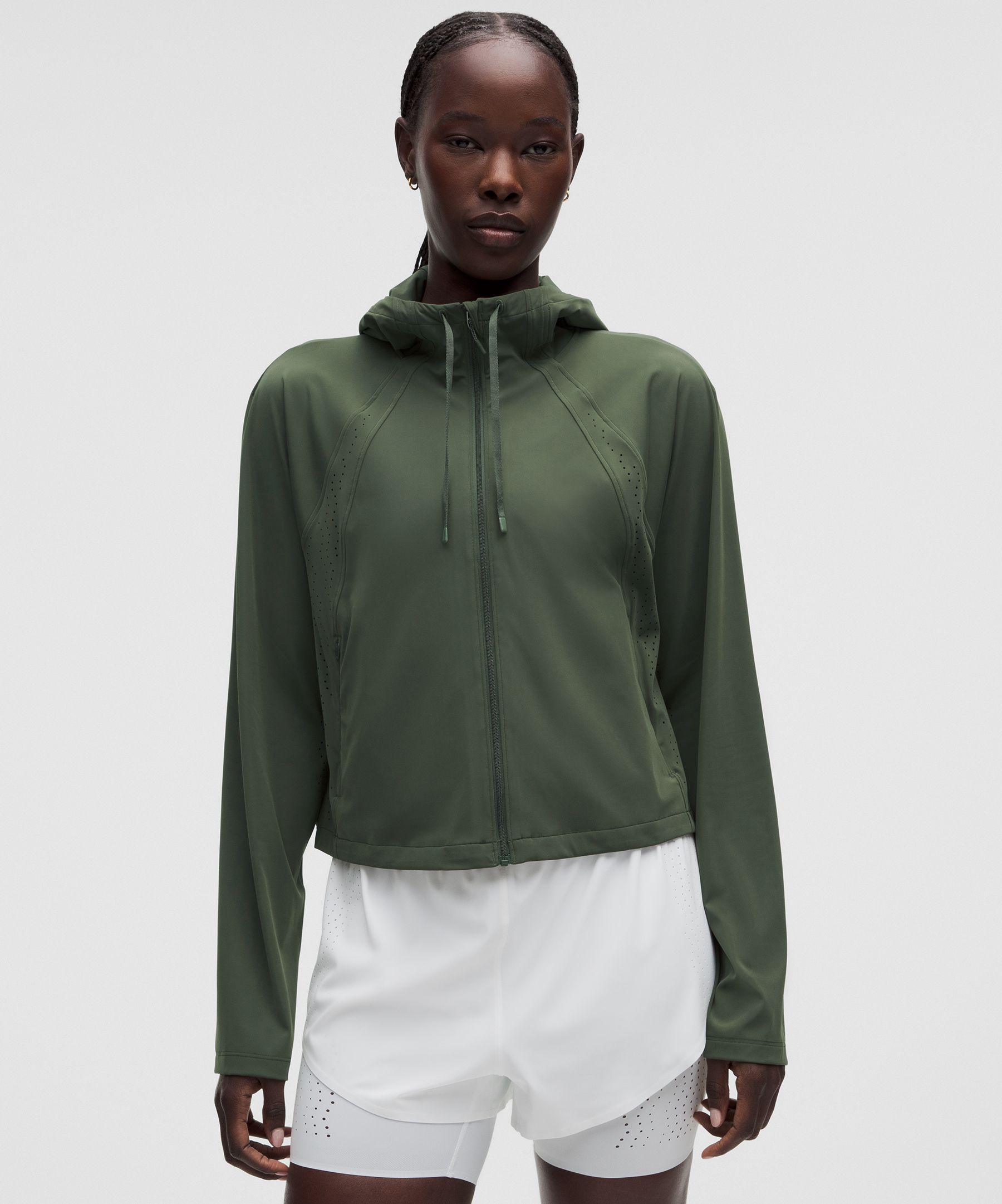 Sleek Perforated Running Jacket