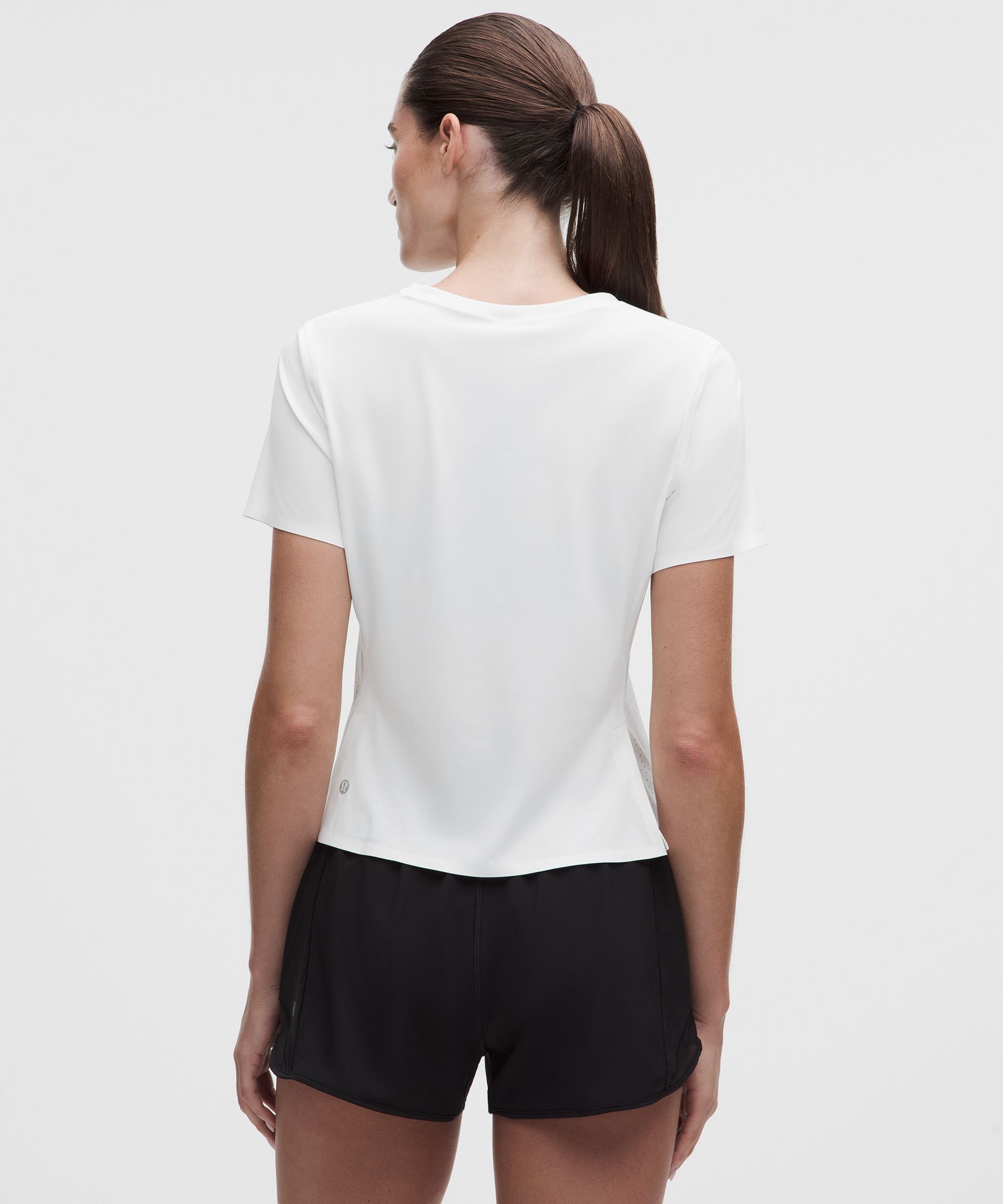 Sleek Perforated Running Short-Sleeve Shirt