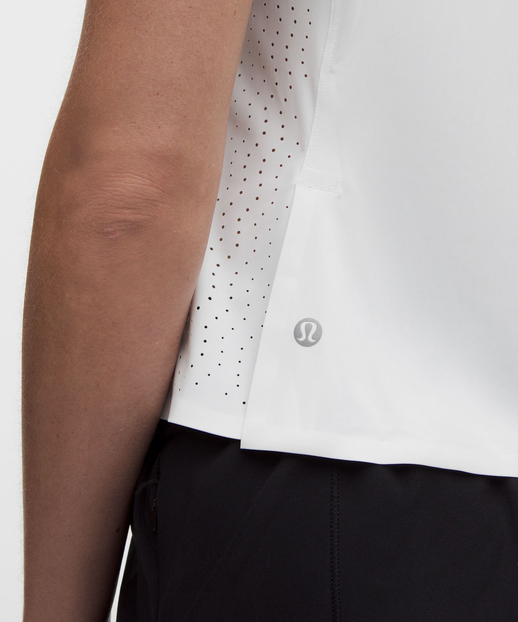 Sleek Perforated Running Short-Sleeve Shirt