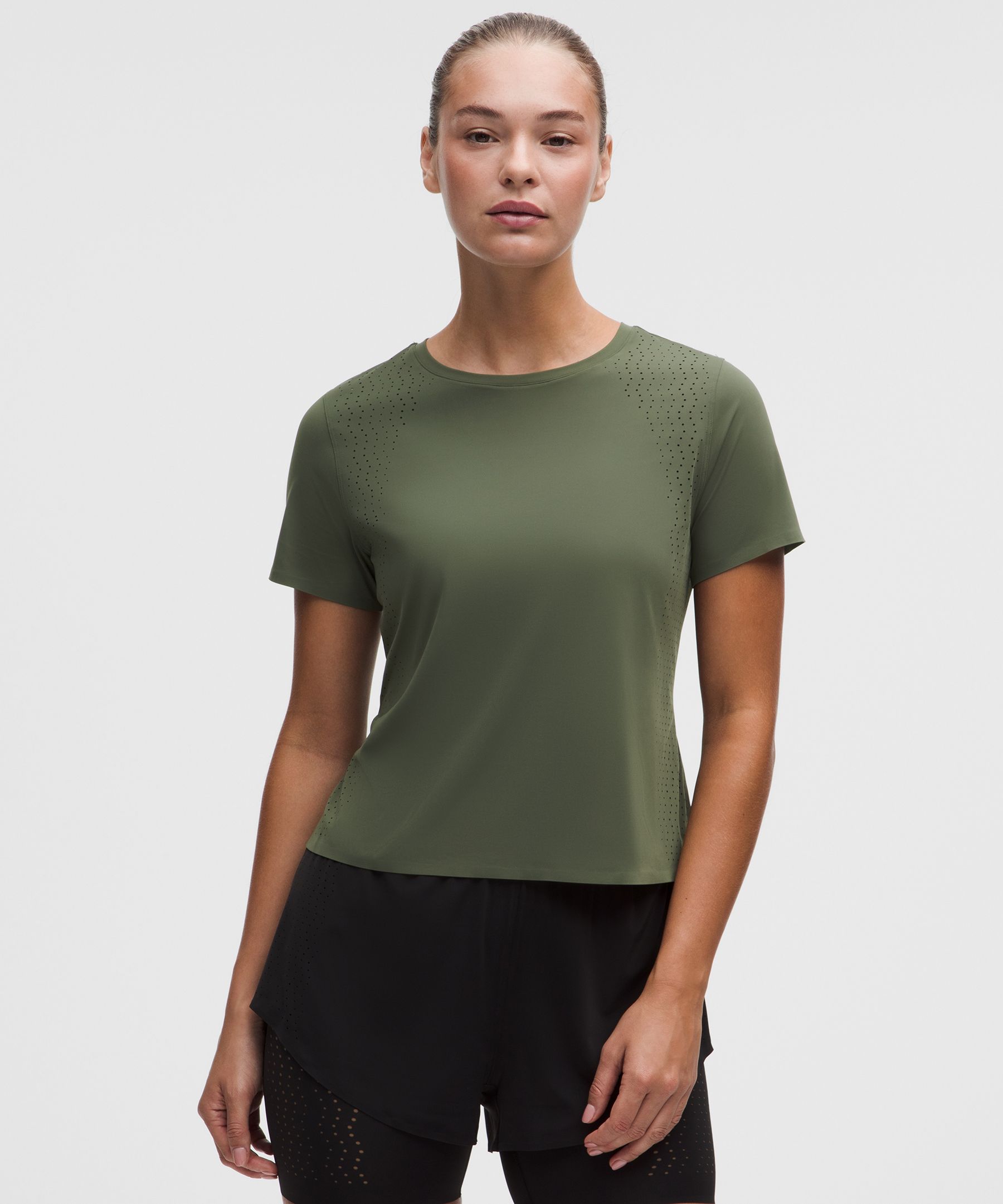 T-shirt de course perforé lisse