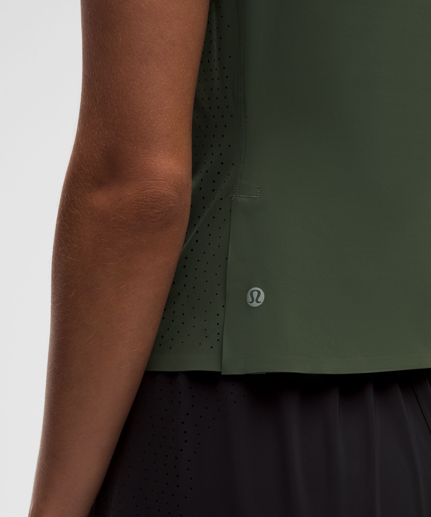 Sleek Perforated Running Short-Sleeve Shirt