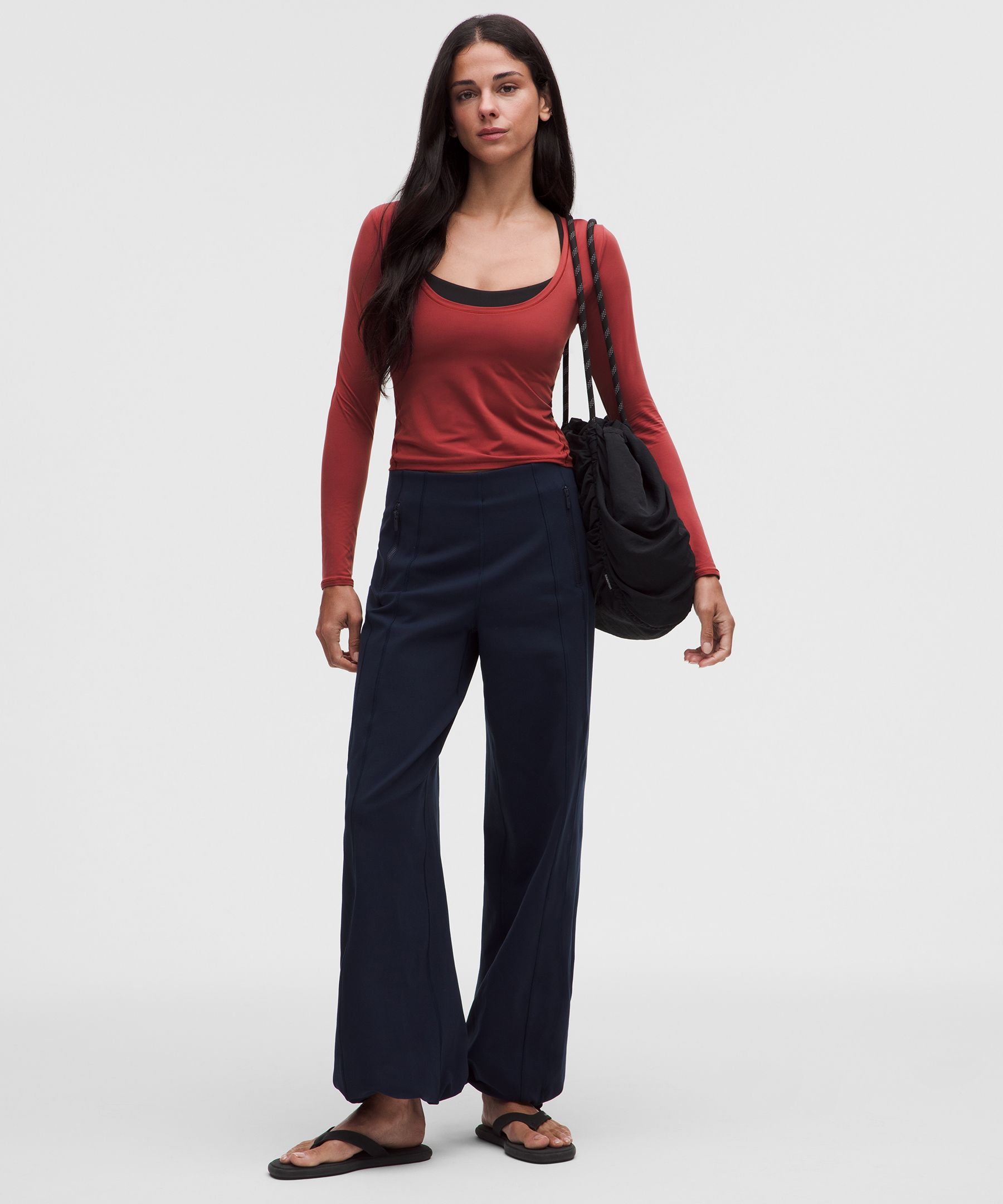 Wundermost Ultra-Soft Nulu Scoopneck Long-Sleeve Shirt