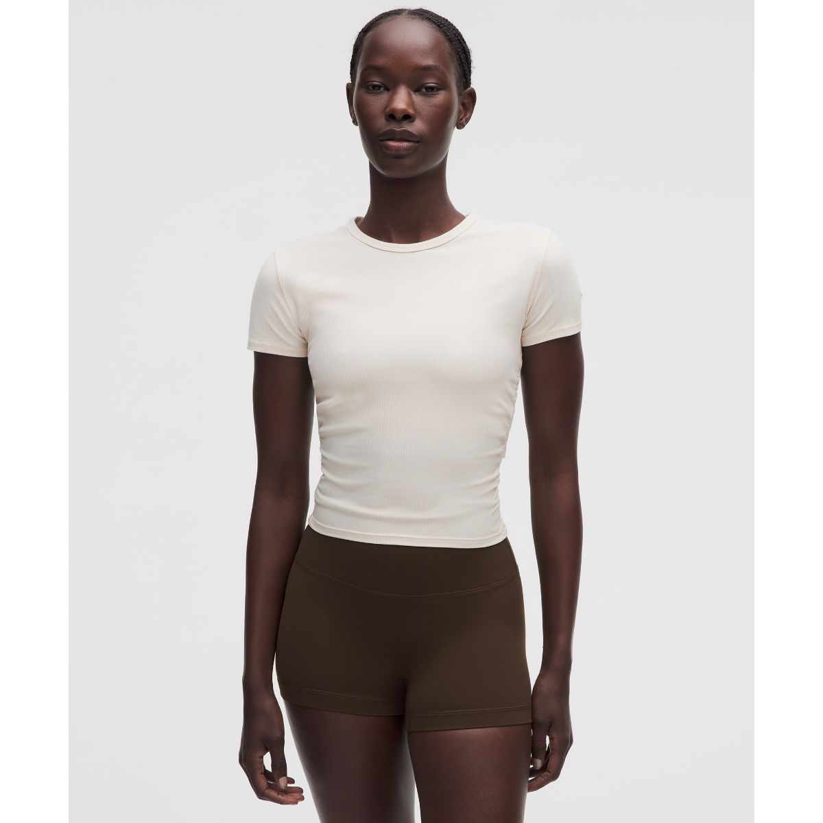 All It Takes Ribbed Keyhole Short-Sleeve Shirt
