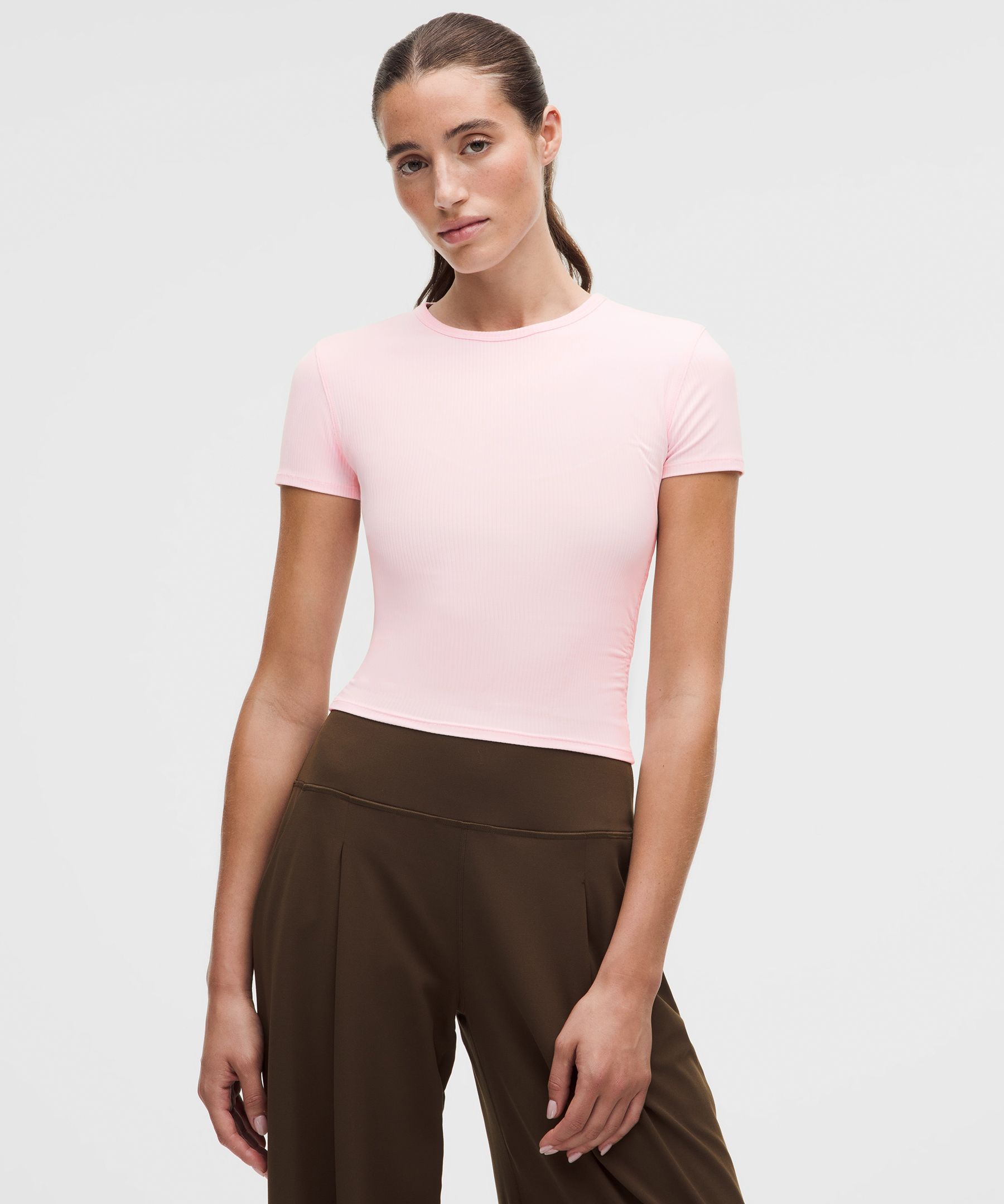All It Takes Ribbed Keyhole Short-Sleeve Shirt