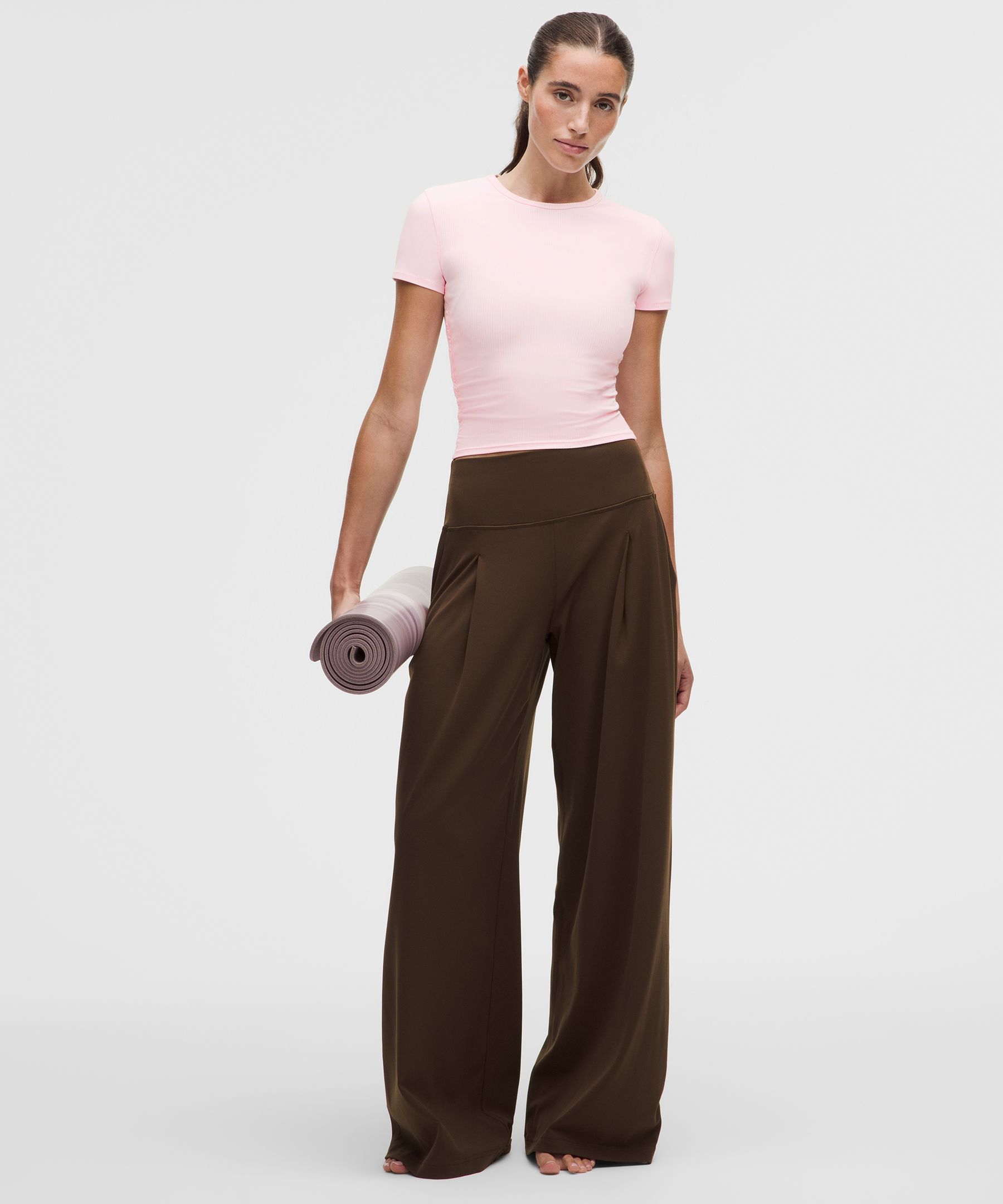 All It Takes Ribbed Keyhole Short-Sleeve Shirt