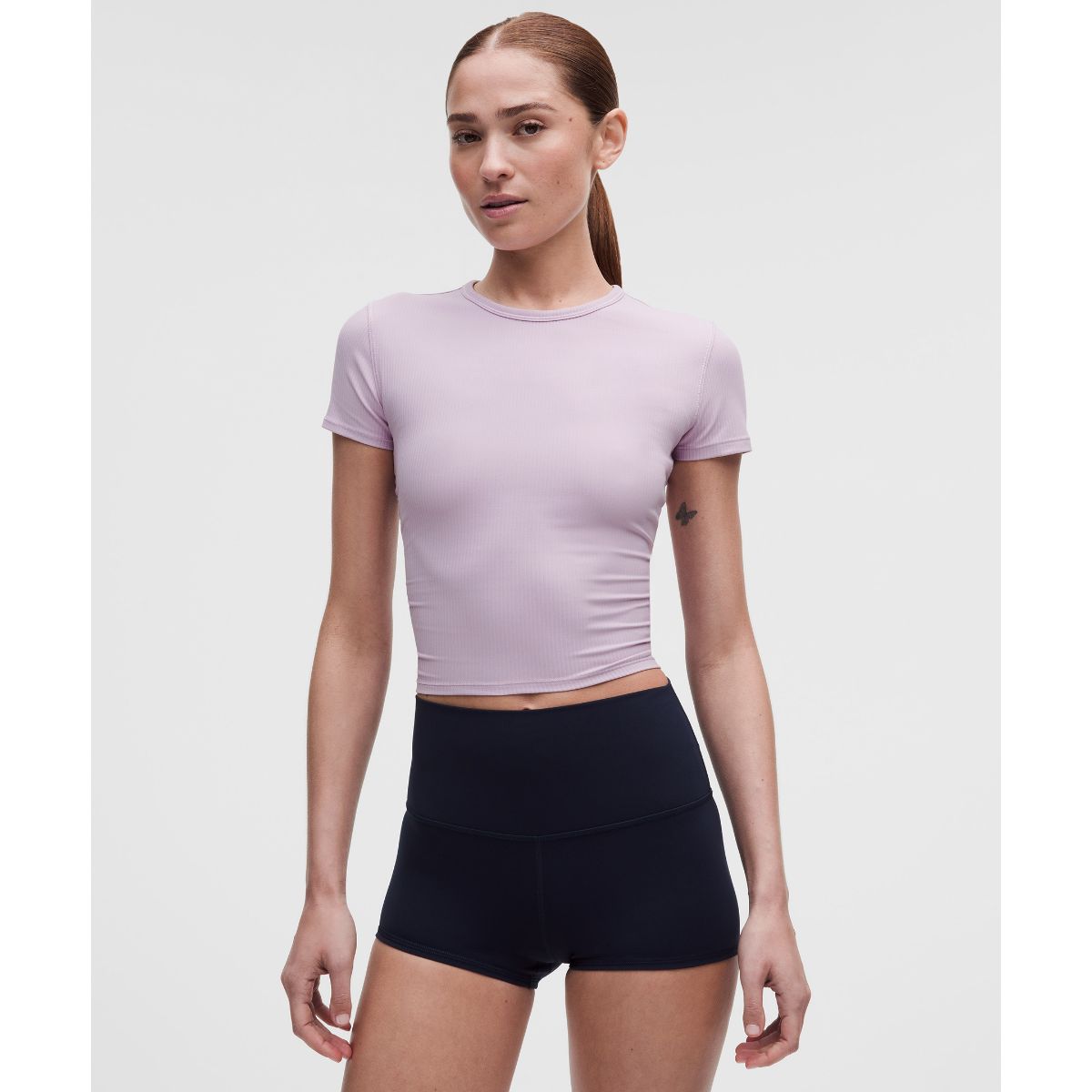 All It Takes Ribbed Keyhole Short-Sleeve Shirt