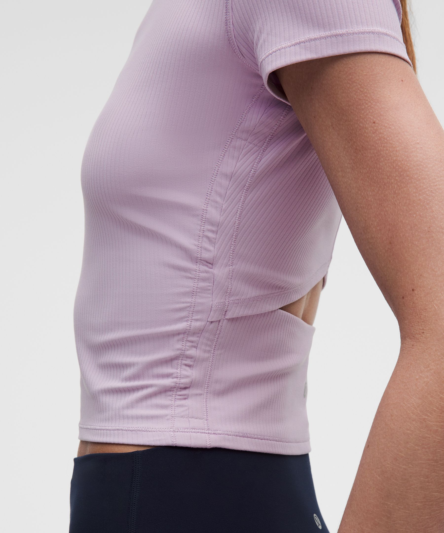 All It Takes Ribbed Keyhole Short-Sleeve Shirt