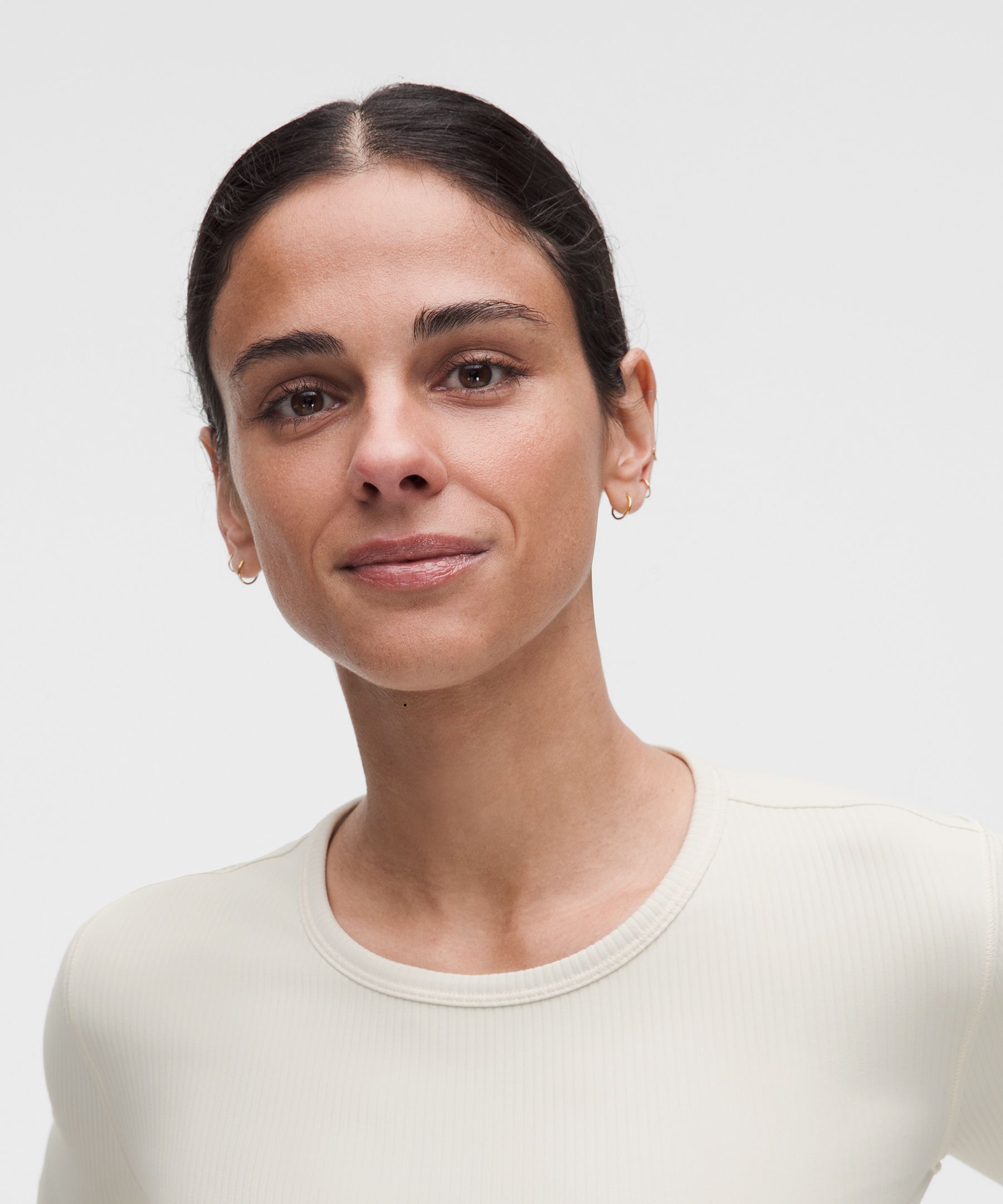 All It Takes Ribbed Keyhole Long-Sleeve Shirt
