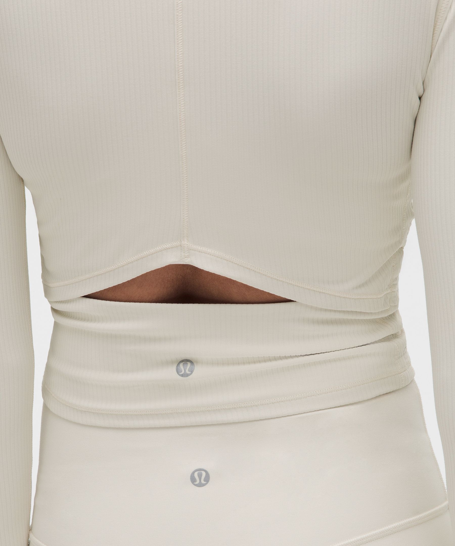 All It Takes Ribbed Keyhole Long-Sleeve Shirt