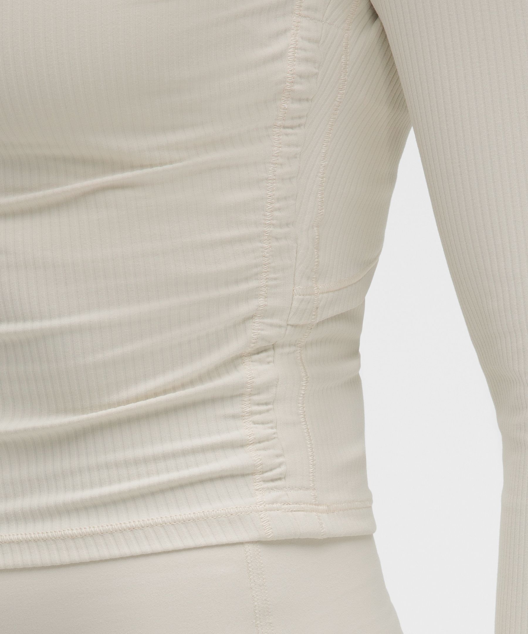 All It Takes Ribbed Keyhole Long-Sleeve Shirt