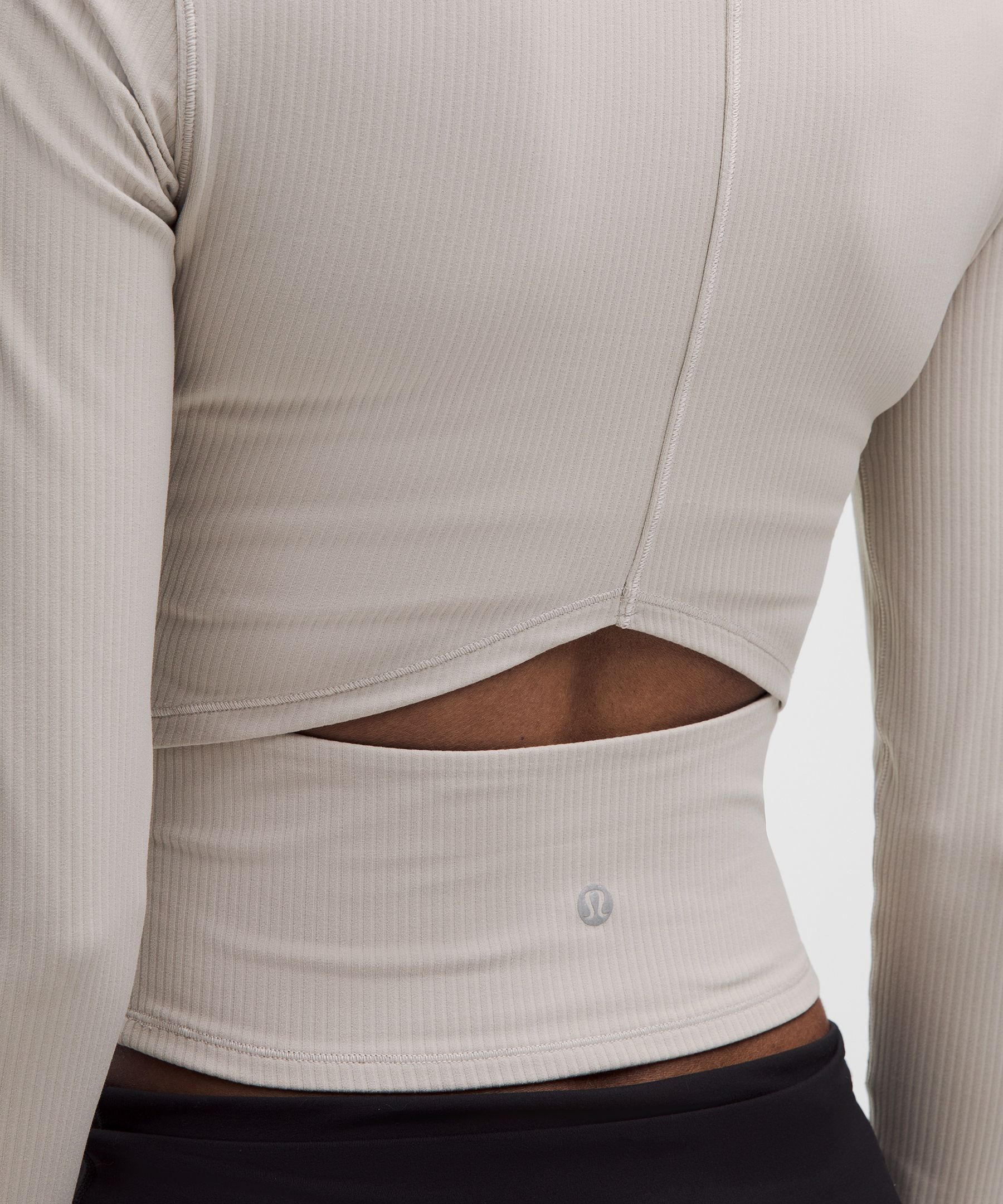 All It Takes Ribbed Keyhole Long-Sleeve Shirt