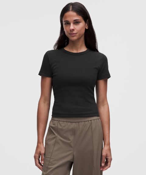 Женская футболка Lululemon Little Ribbed в рубчик