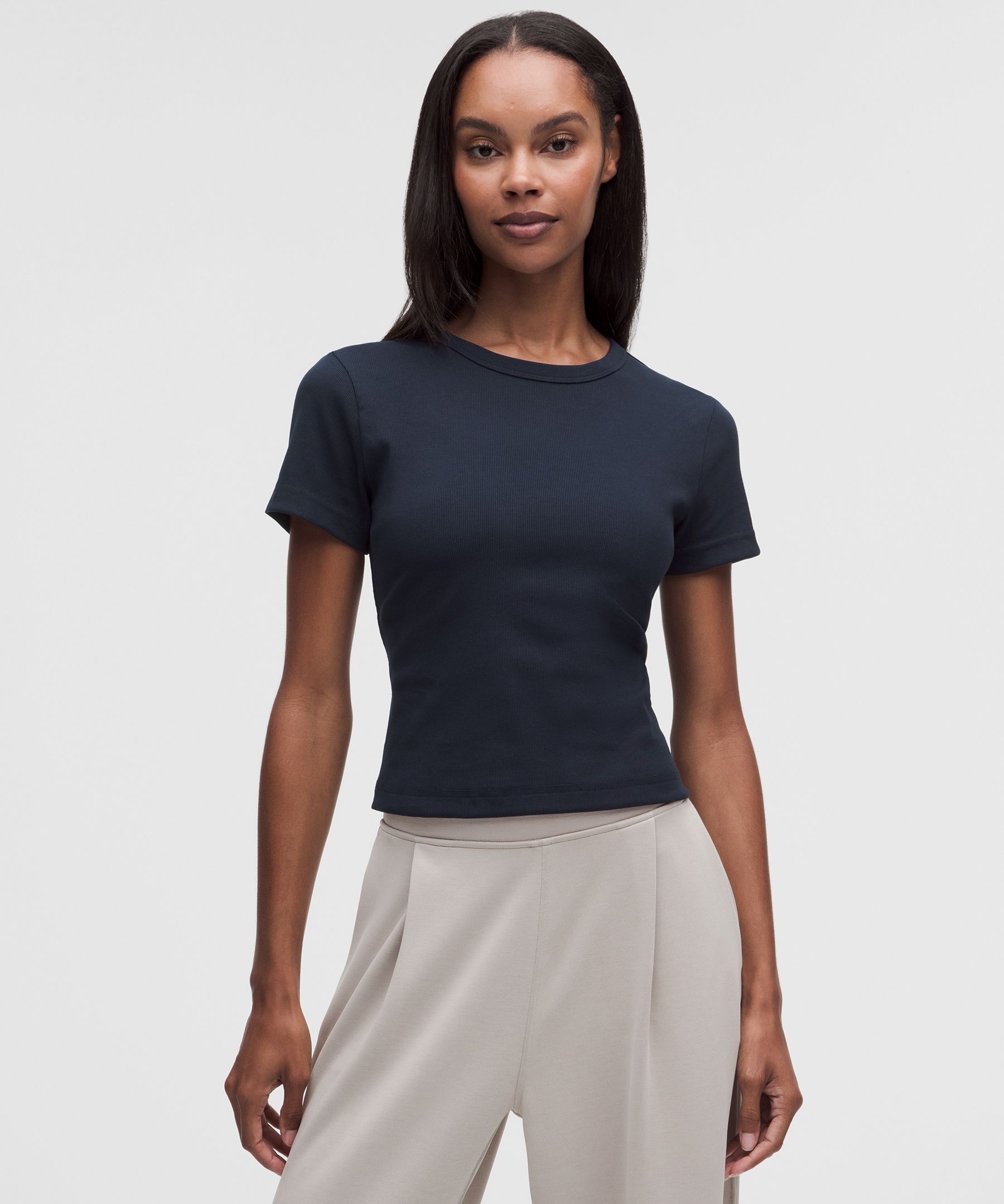 Petit t-shirt côtelé
