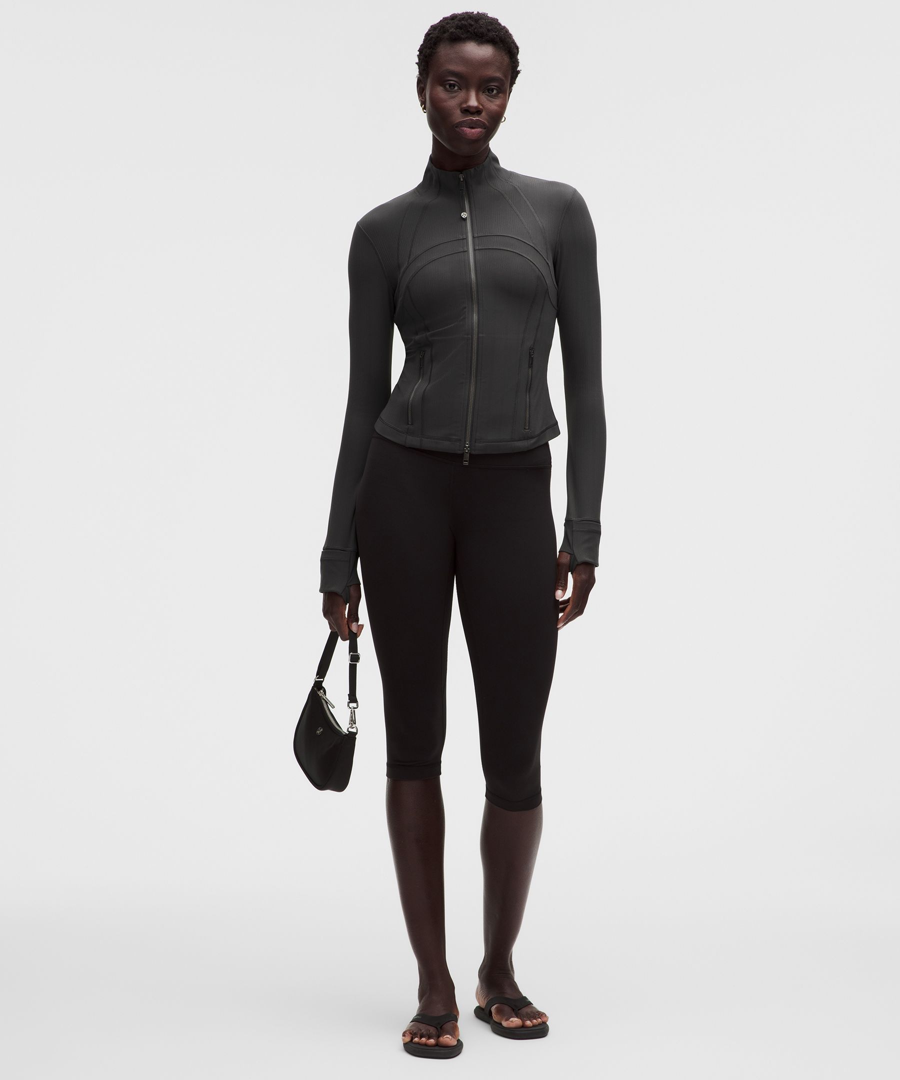 Define Cropped Jacket *Mixed Rib