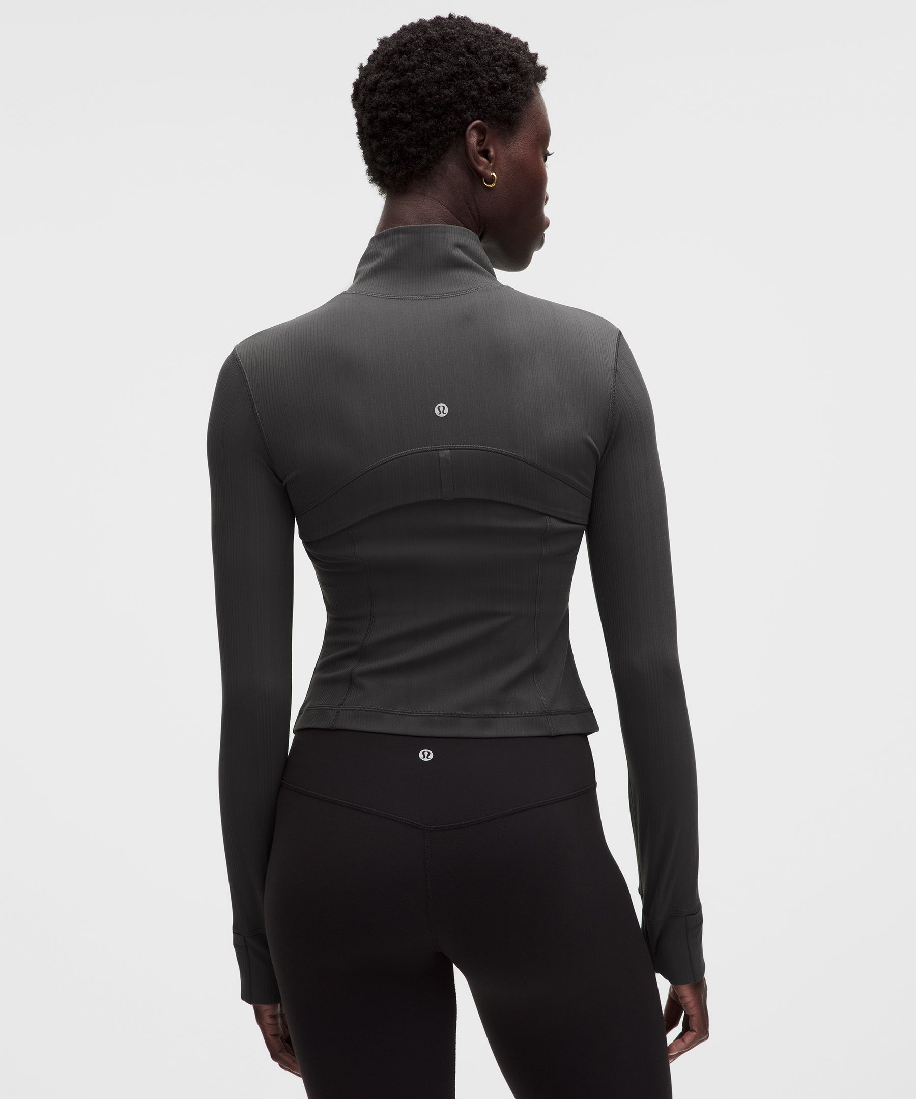 Define Cropped Jacket *Mixed Rib