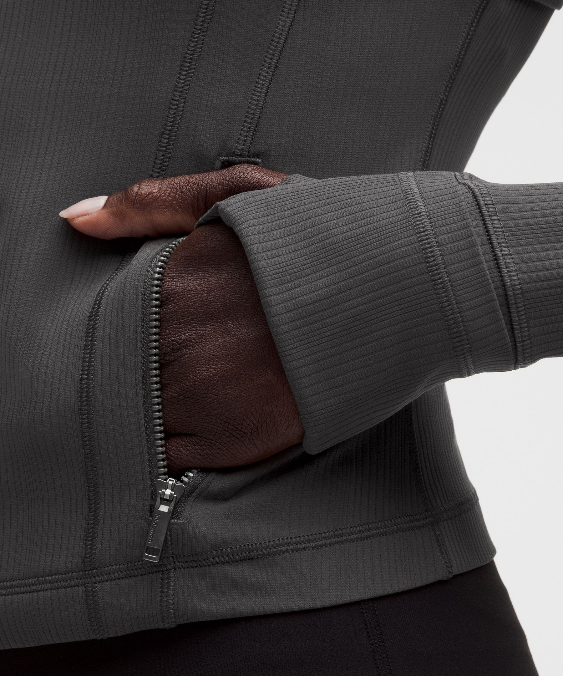 Define Cropped Jacket *Mixed Rib