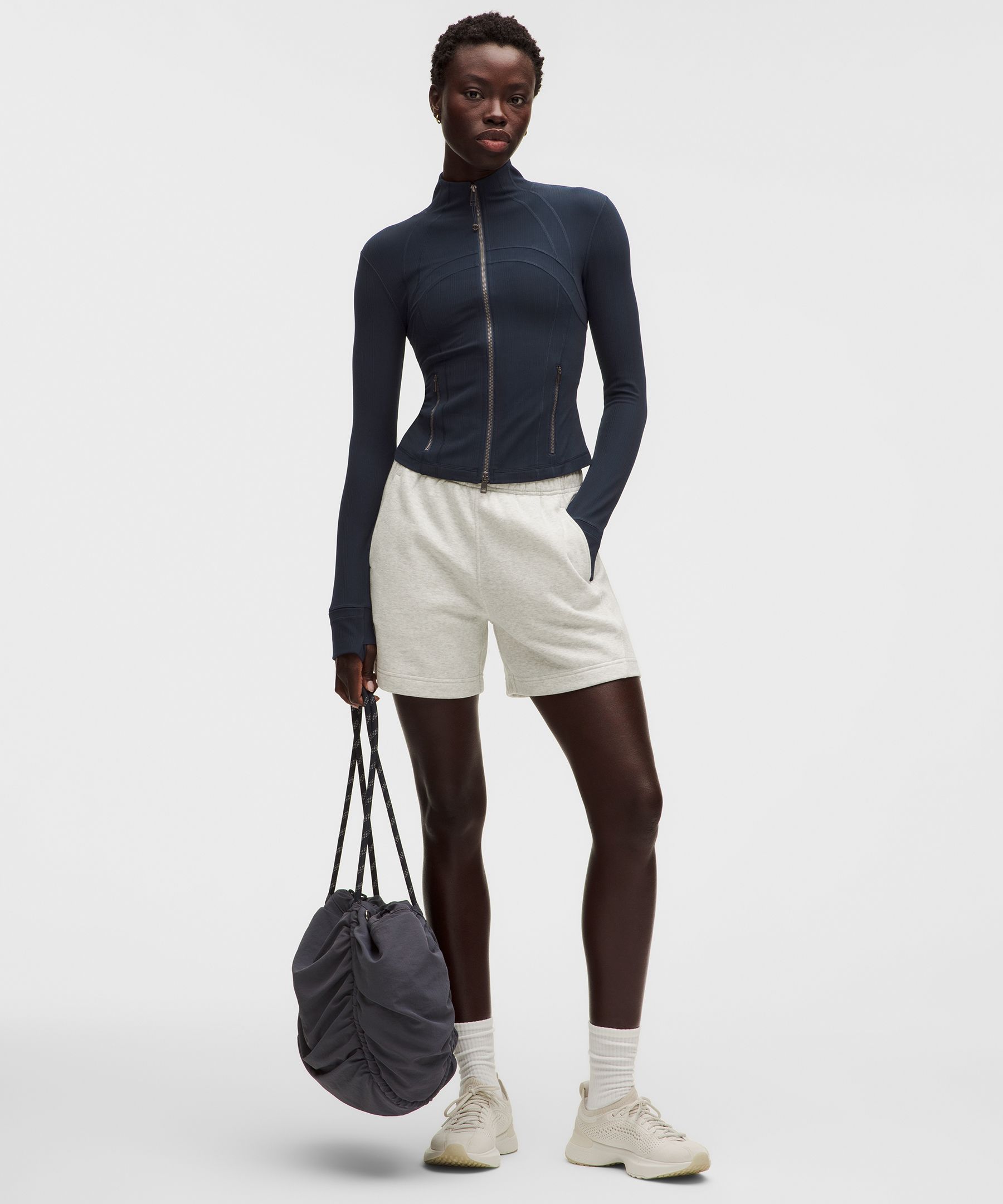 Define Cropped Jacket *Mixed Rib
