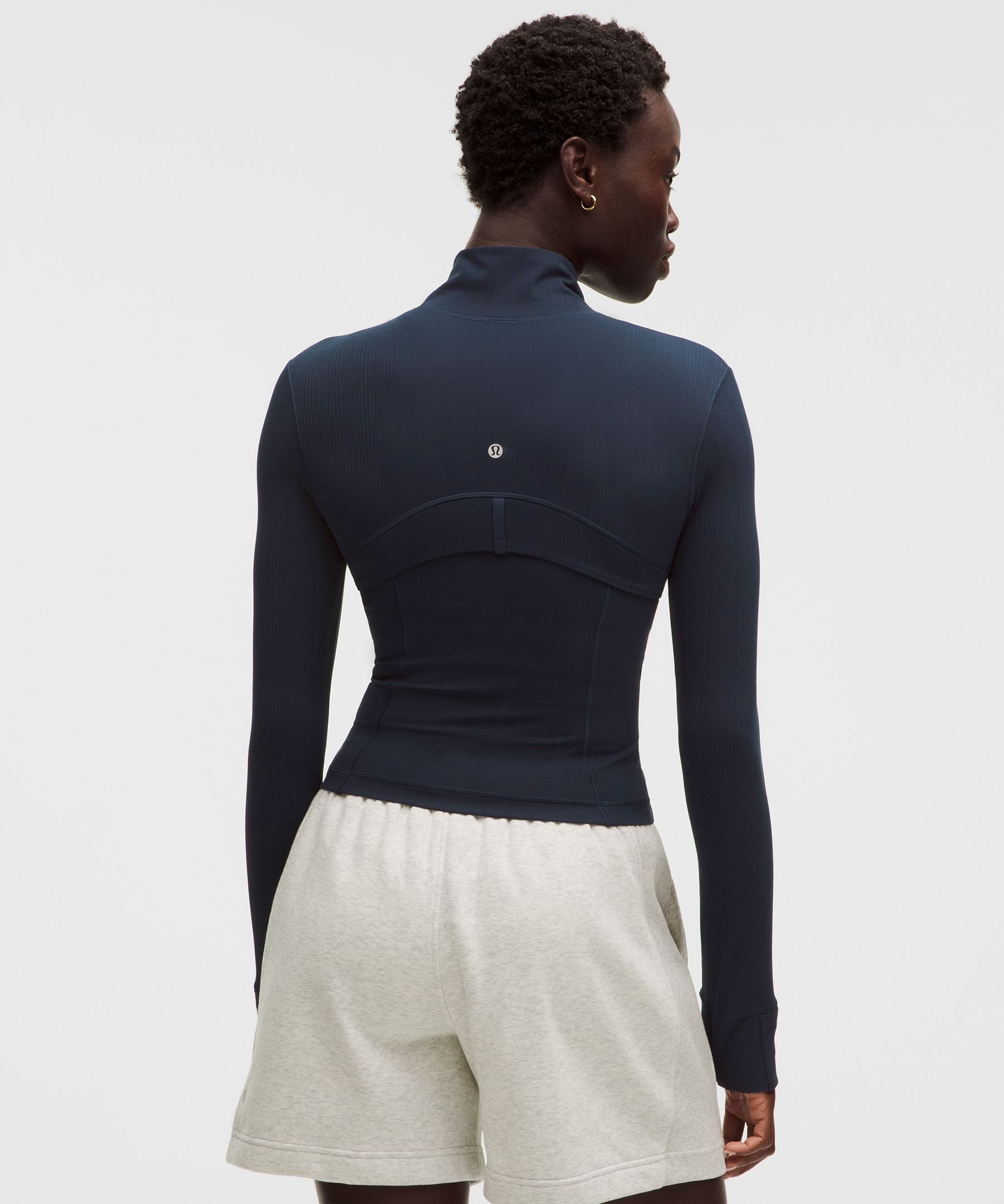 Define Cropped Jacket *Mixed Rib