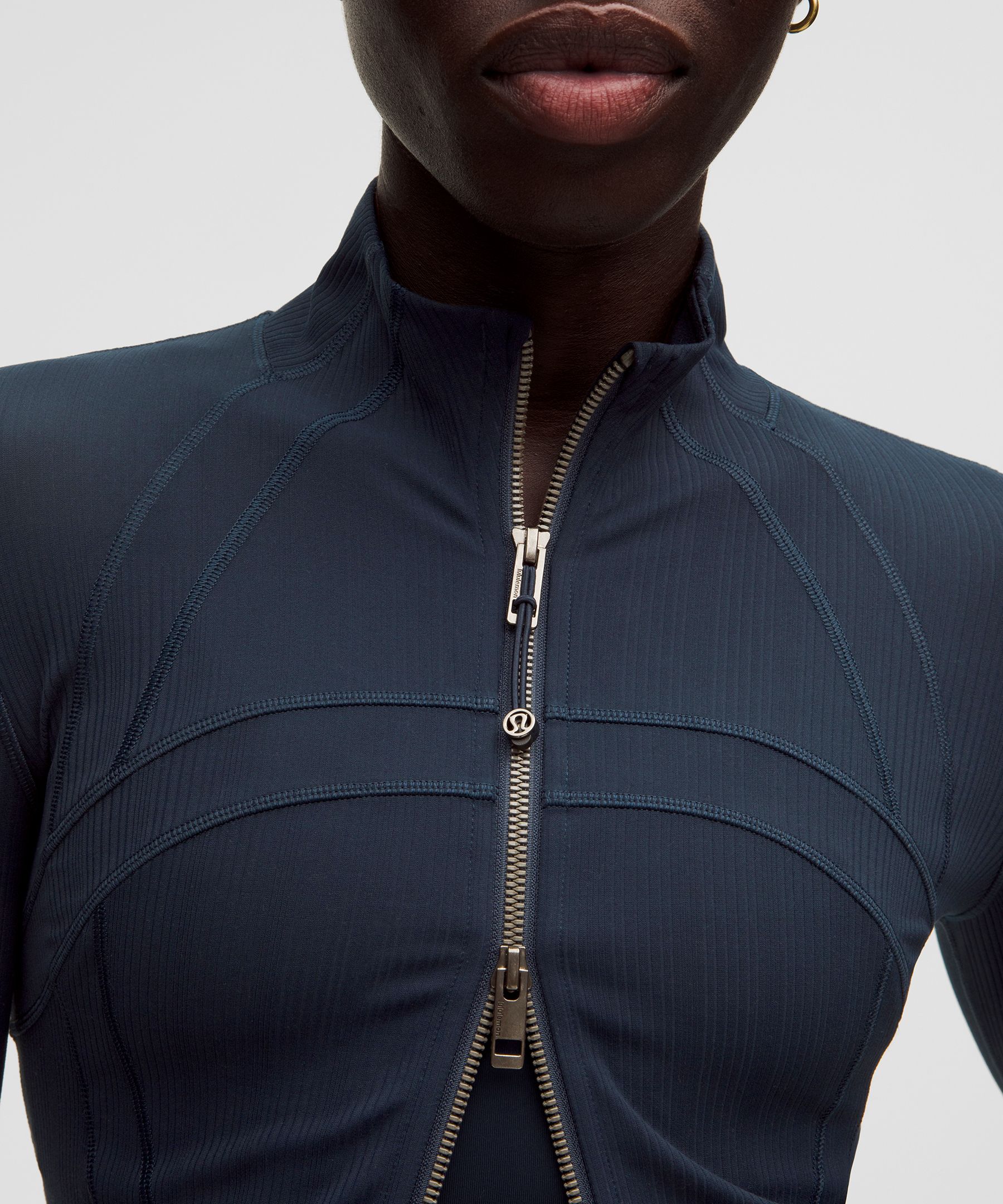 Define Cropped Jacket *Mixed Rib