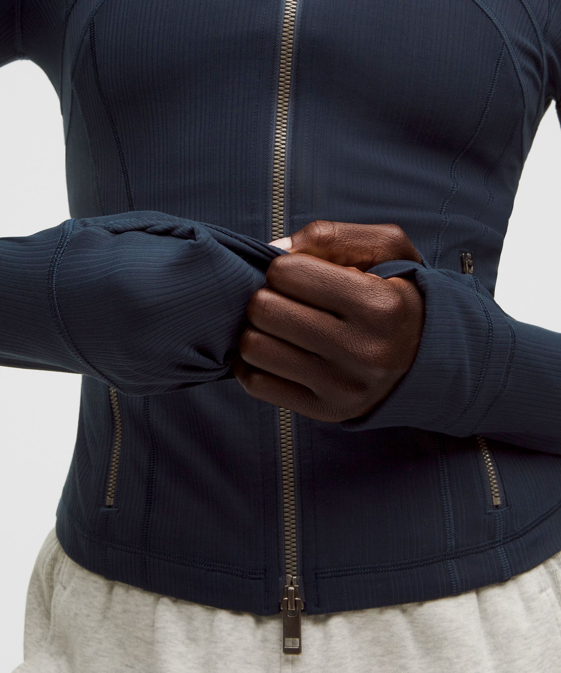 Define Cropped Jacket *Mixed Rib