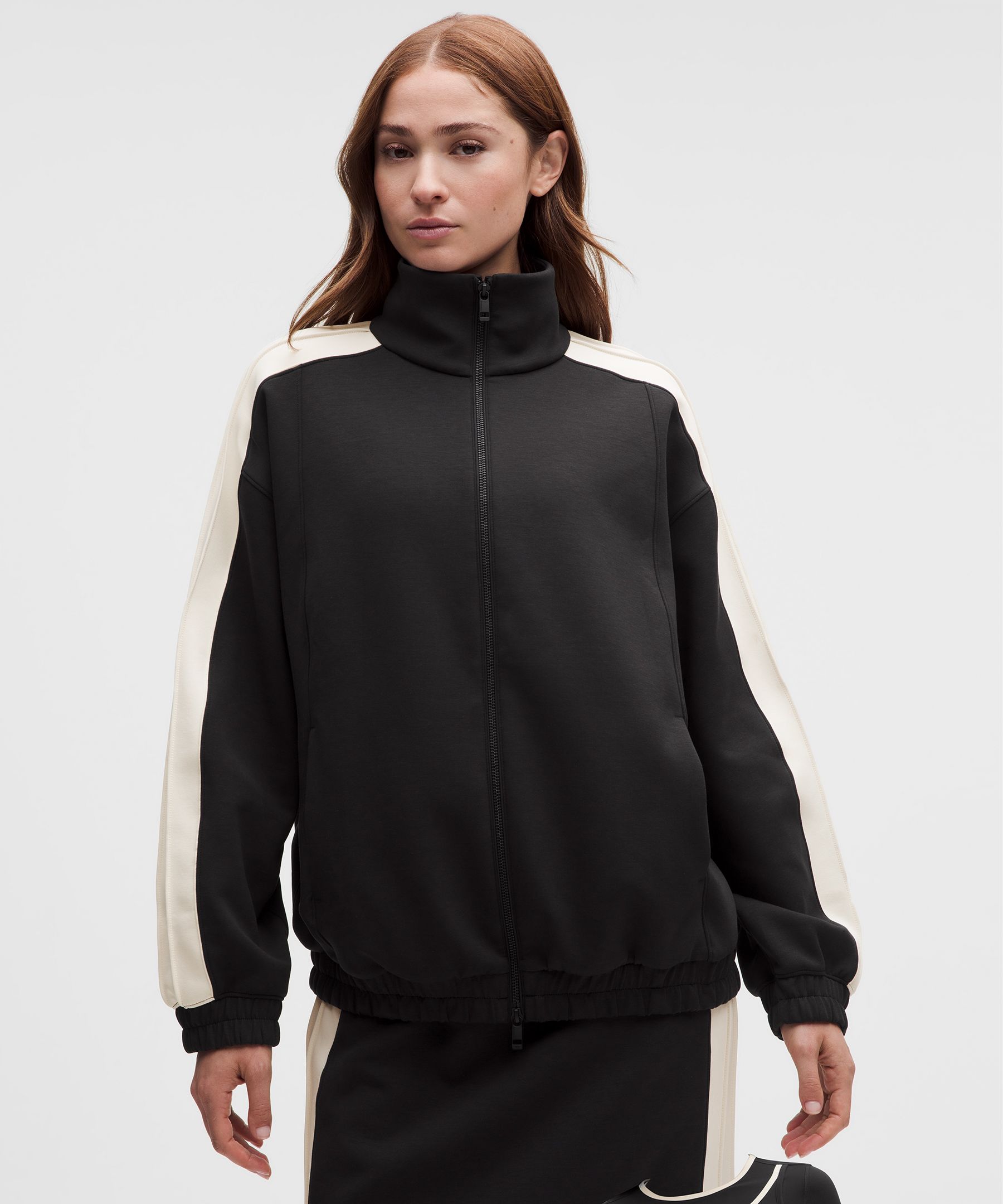 Haut zippé à tricot double
