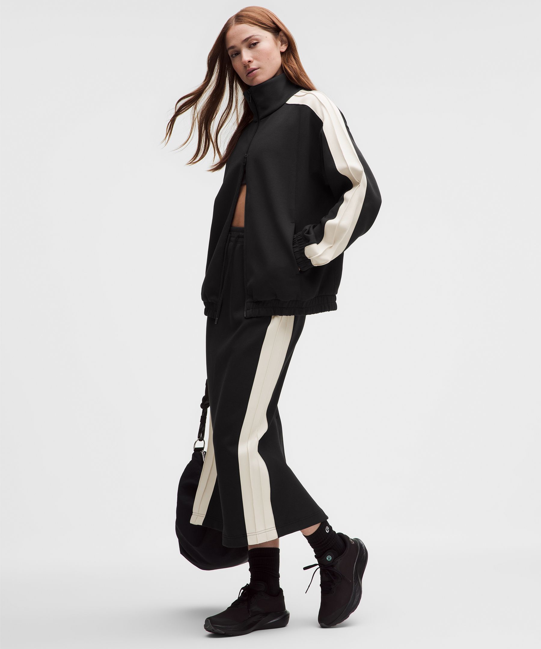 Haut zippé à tricot double