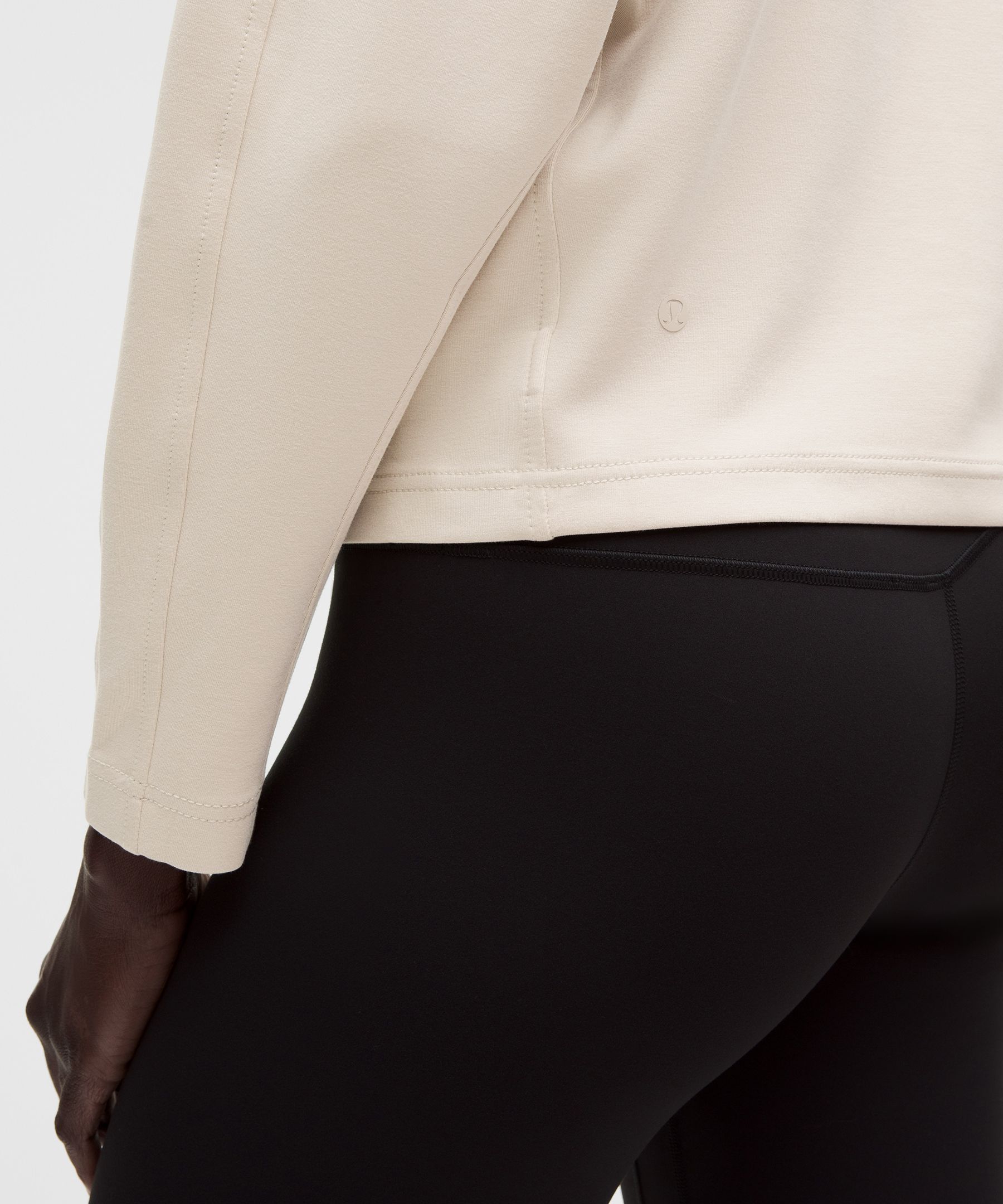 Double-Knit Collared Half Zip