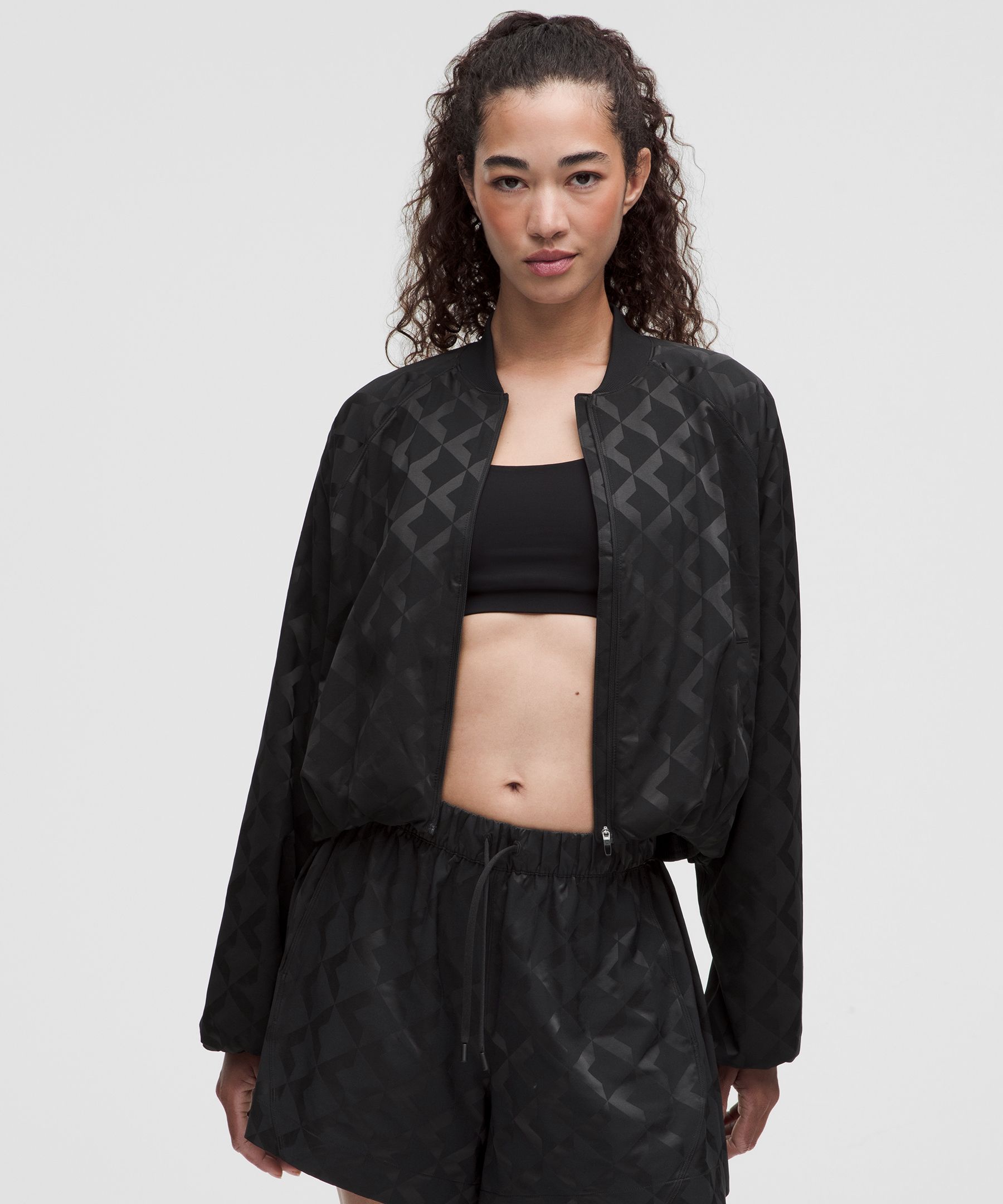 Monogram Satin Track Jacket